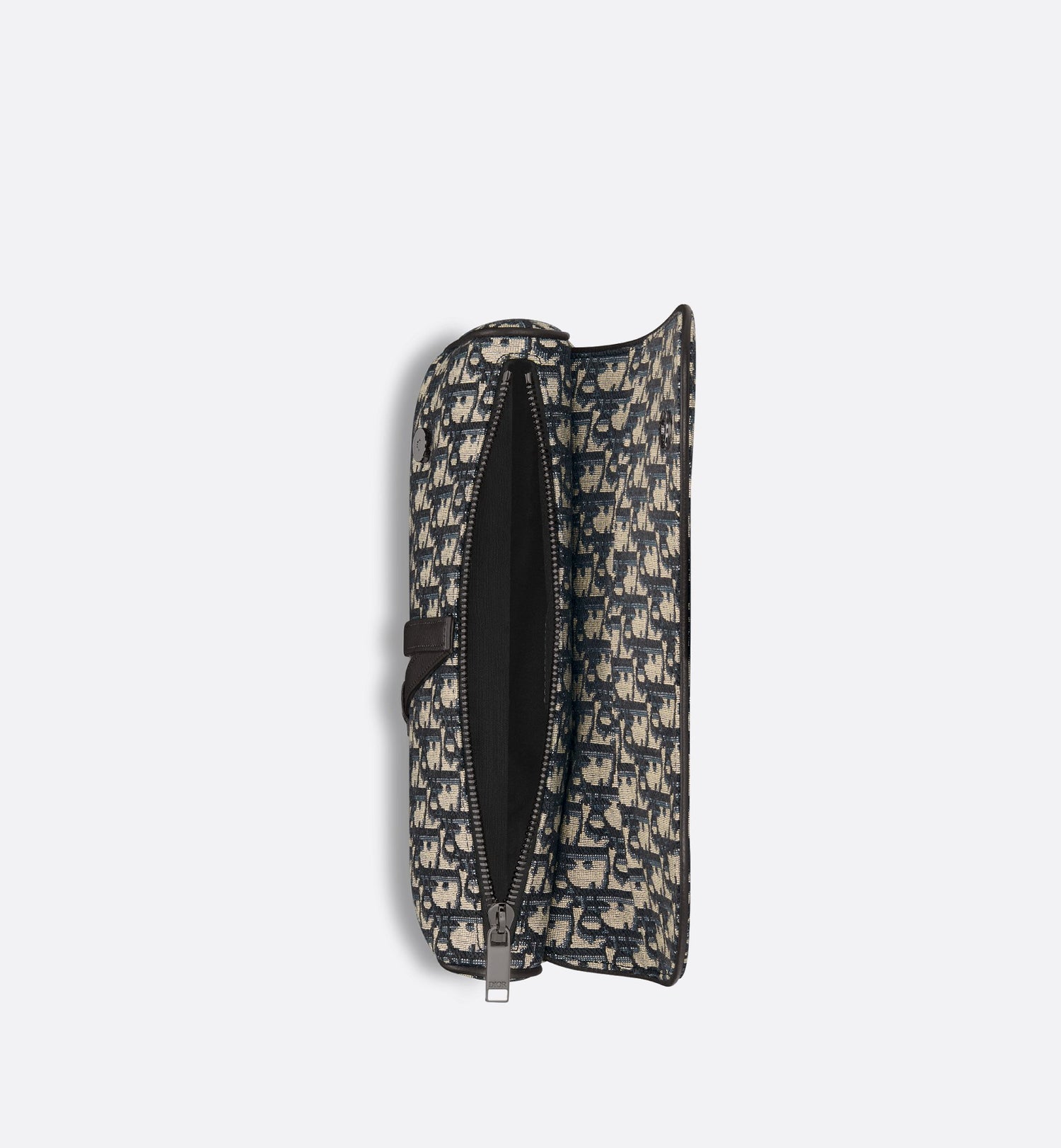 Saddle Bag Beige And Black Dior Oblique Jacquard