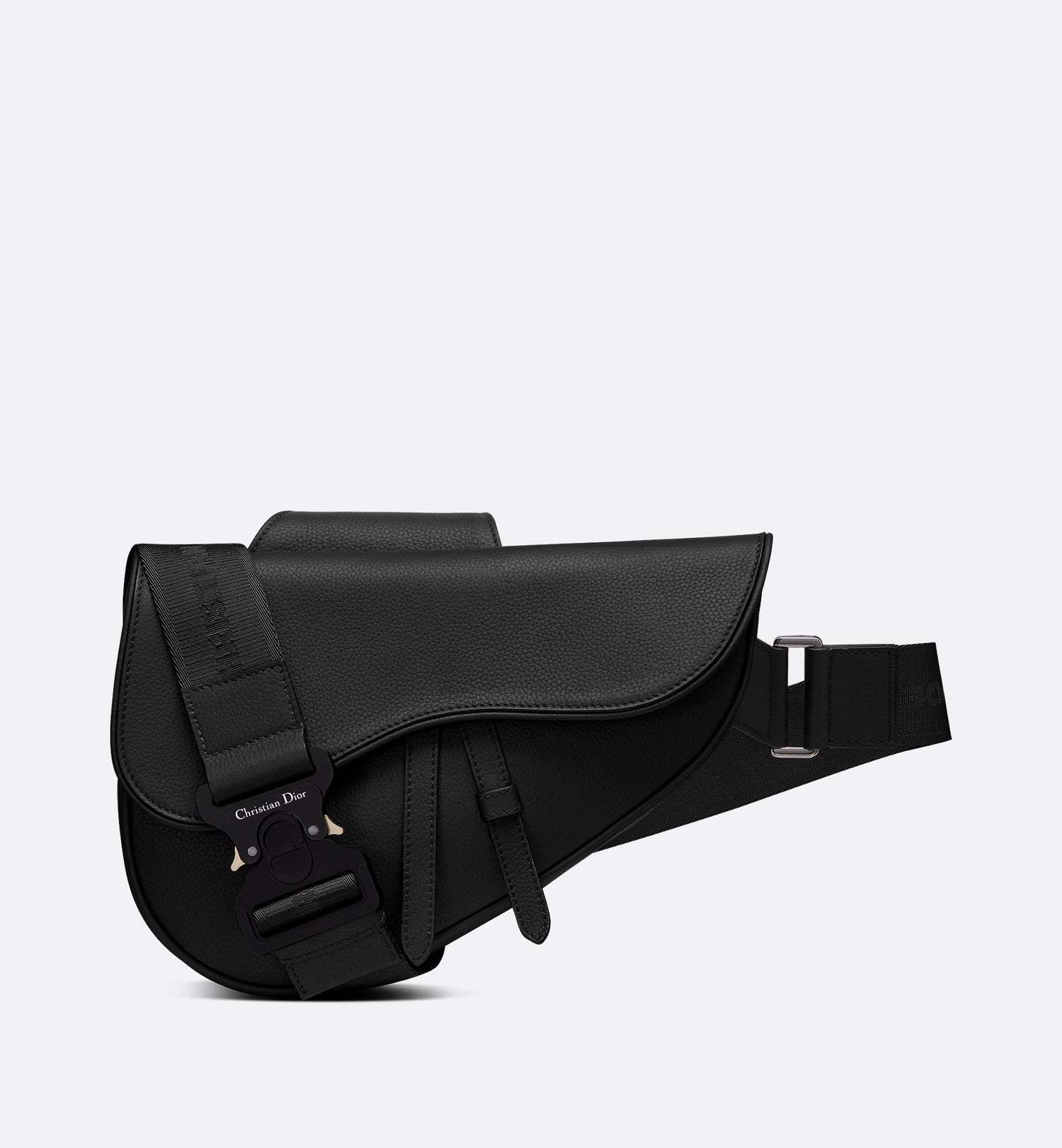 Saddle Bag Black Grained Calfskin