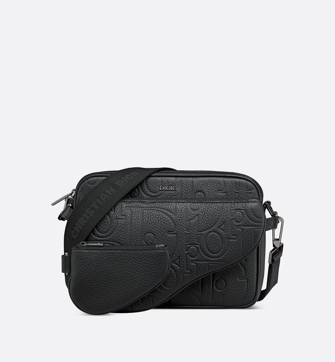 Saddle Triple Pouch Black Dior Gravity Leather And Black Grained Calfskin