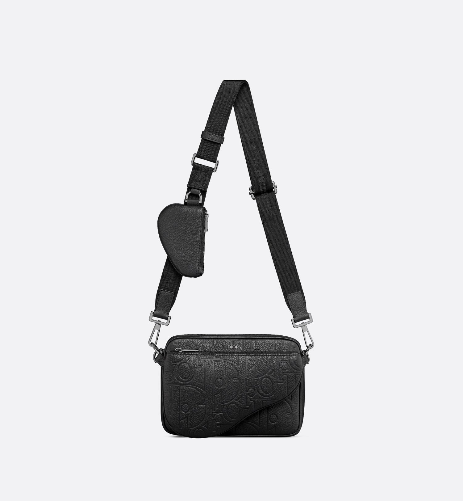 Saddle Triple Pouch Black Dior Gravity Leather And Black Grained Calfskin