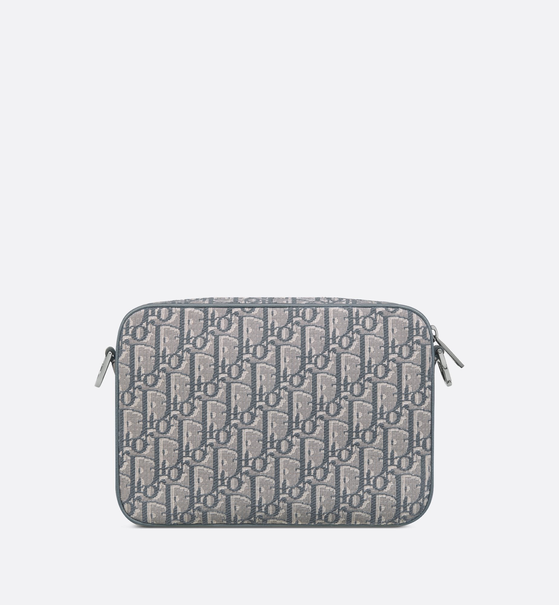 Saddle Triple Pouch Deep Gray Dior Oblique Jacquard