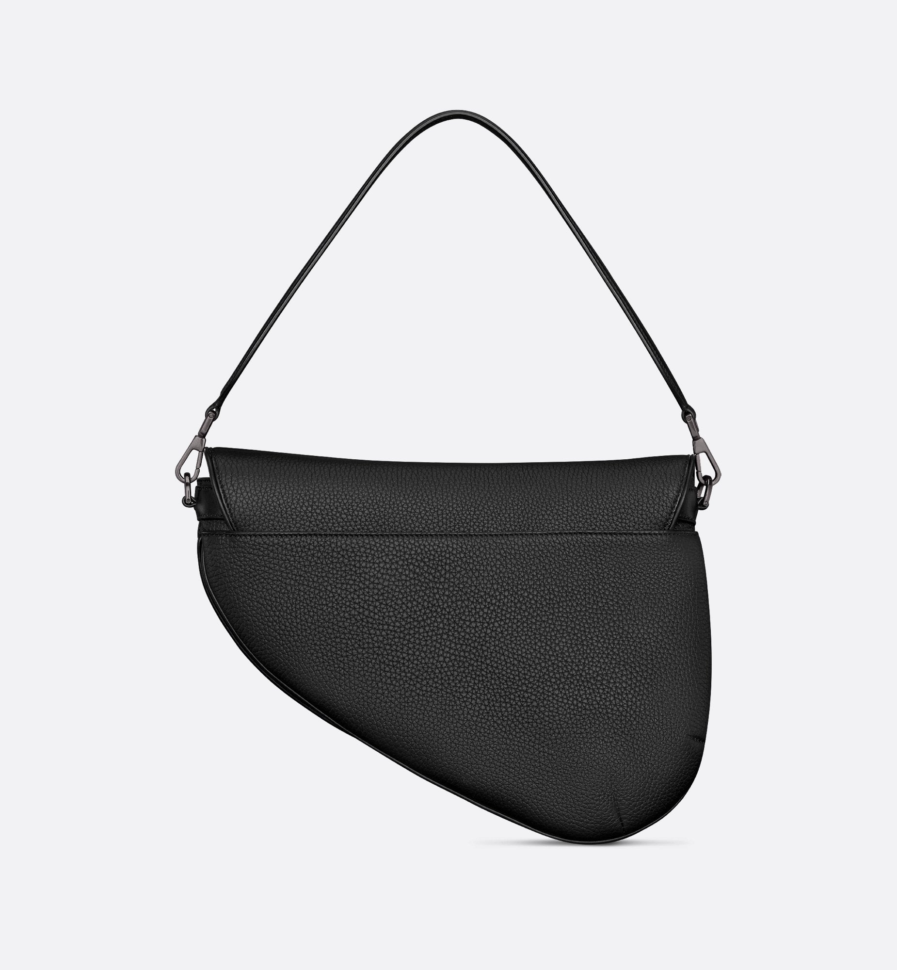 Saddle Twin Bag Black Grained Calfskin