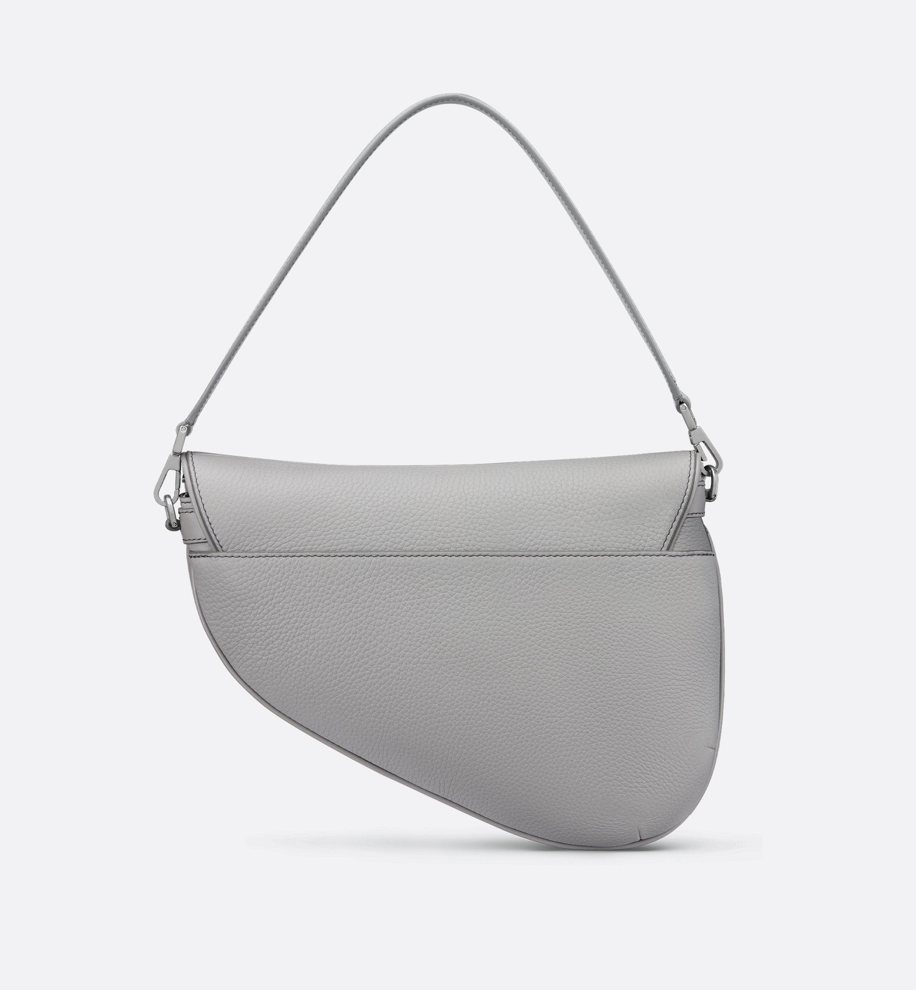 Saddle Twin Bag Gray Grained Calfskin