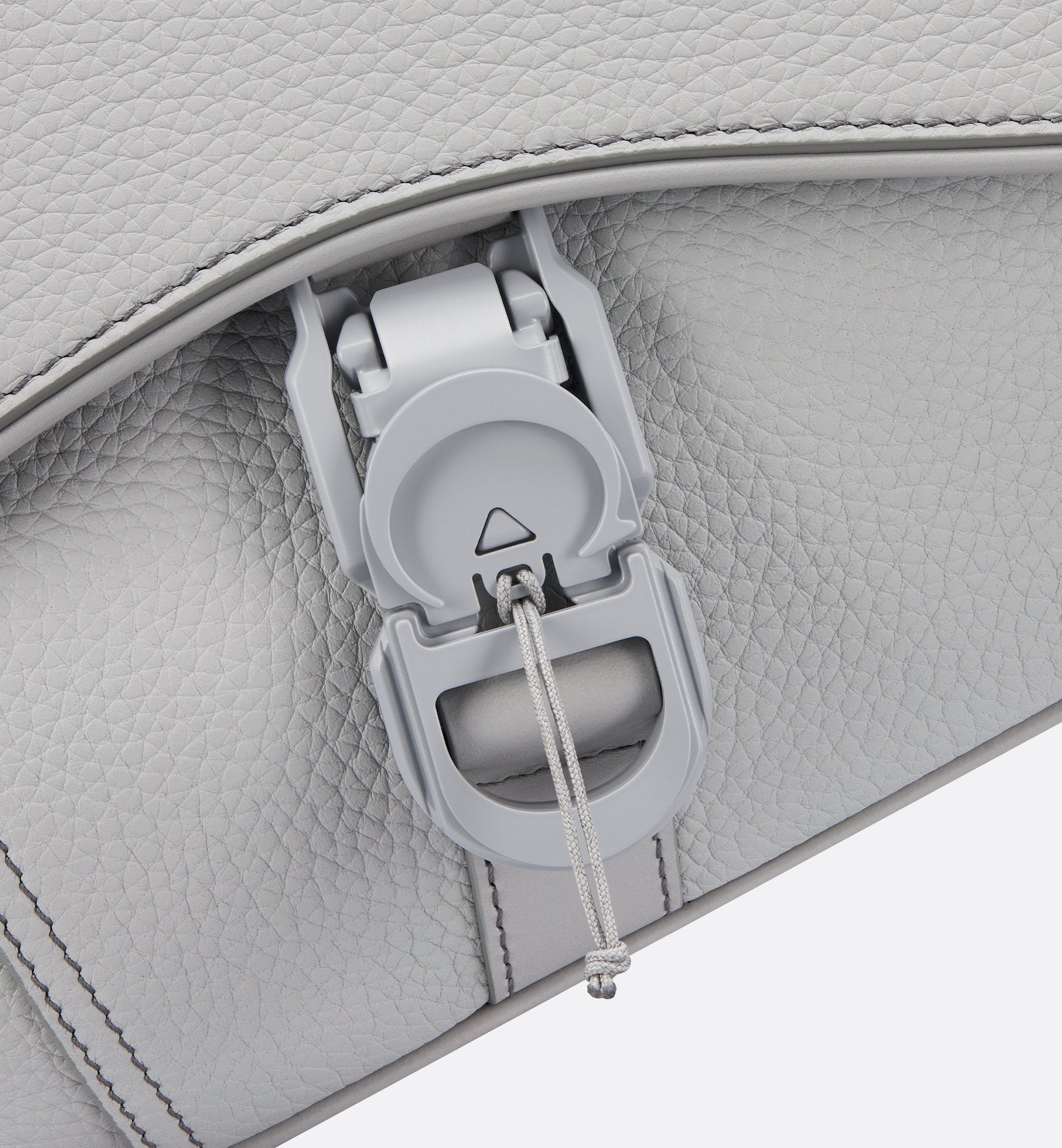 Saddle Twin Bag Gray Grained Calfskin