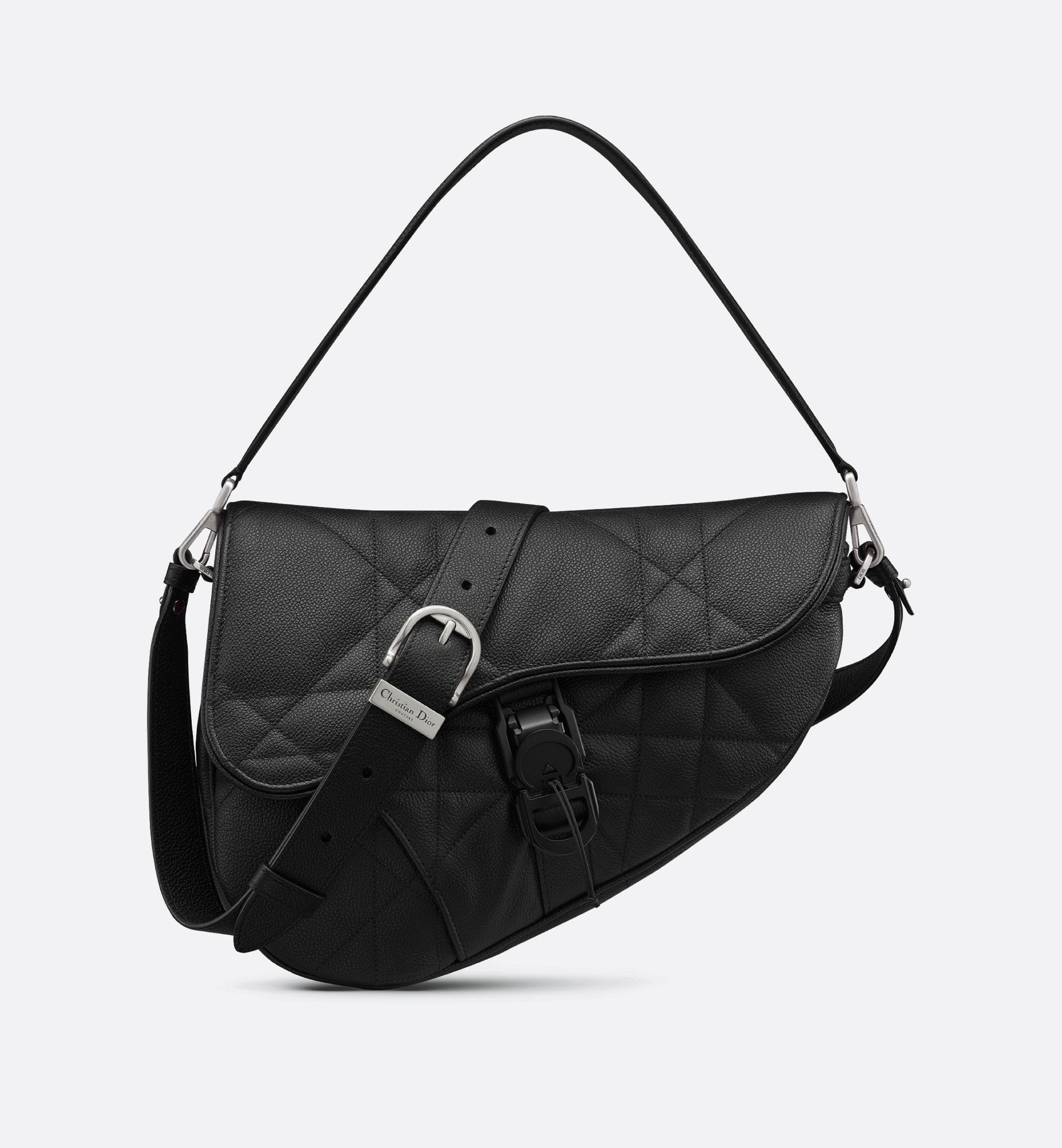 Saddle Twin Bag Black Maxicannage Calfskin