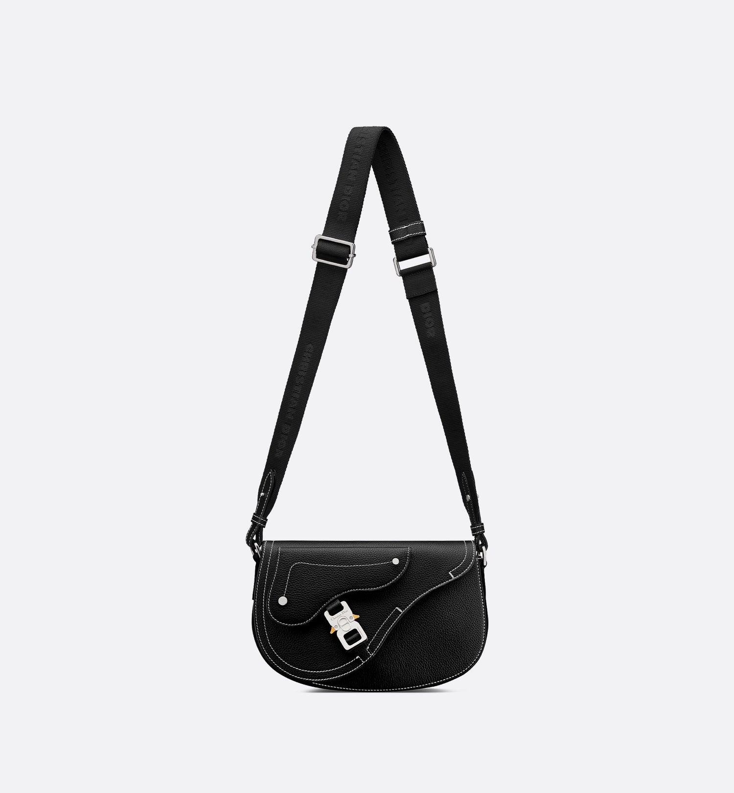 Saddle Messenger Bag Black Grained Calfskin