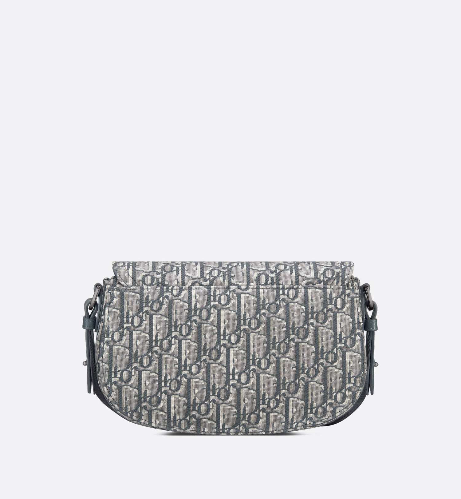 Saddle Messenger Bag Deep Gray Dior Oblique Jacquard And Deep Gray Grained Calfskin