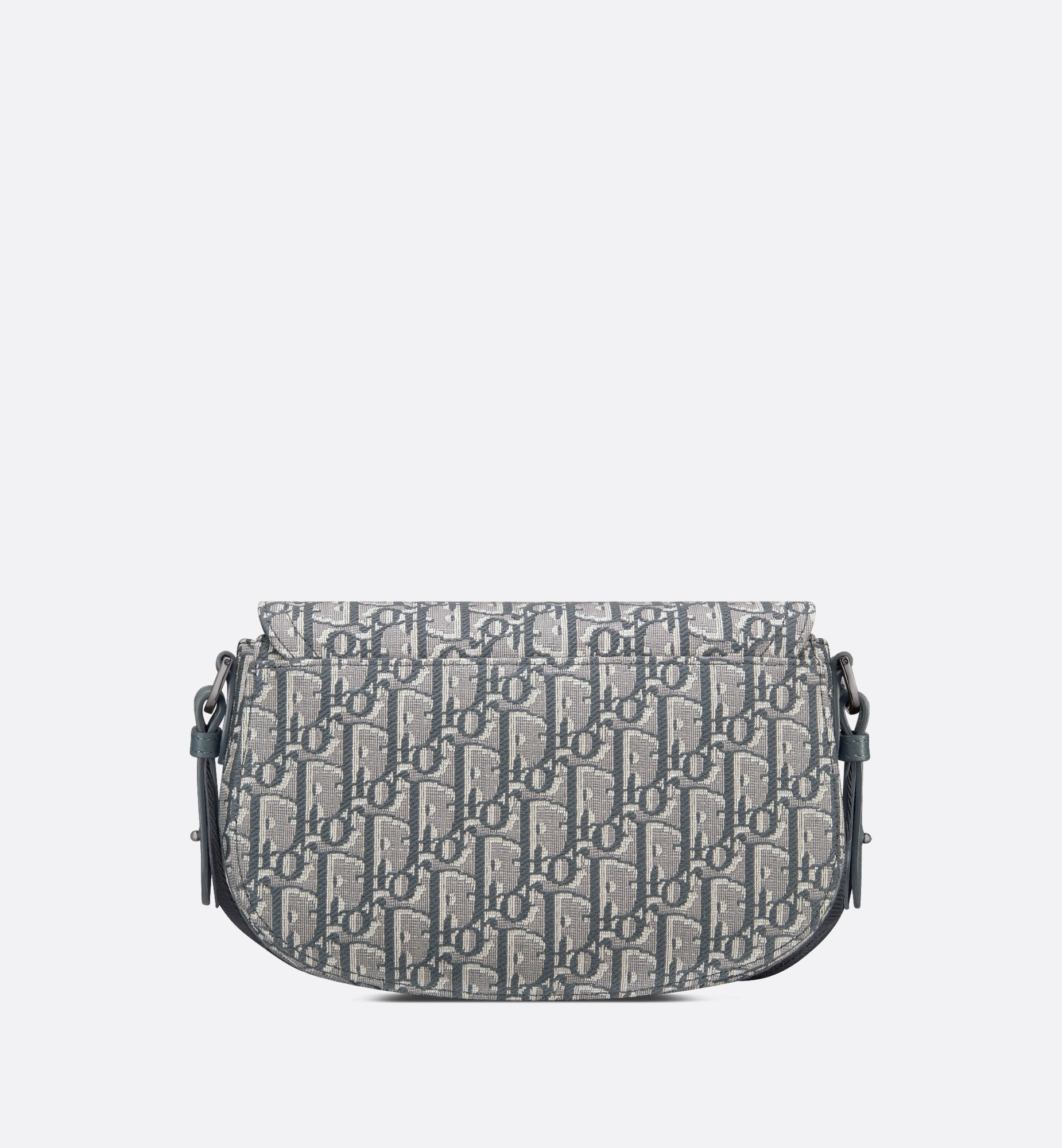 Saddle Messenger Bag Deep Gray Dior Oblique Jacquard And Deep Gray Grained Calfskin