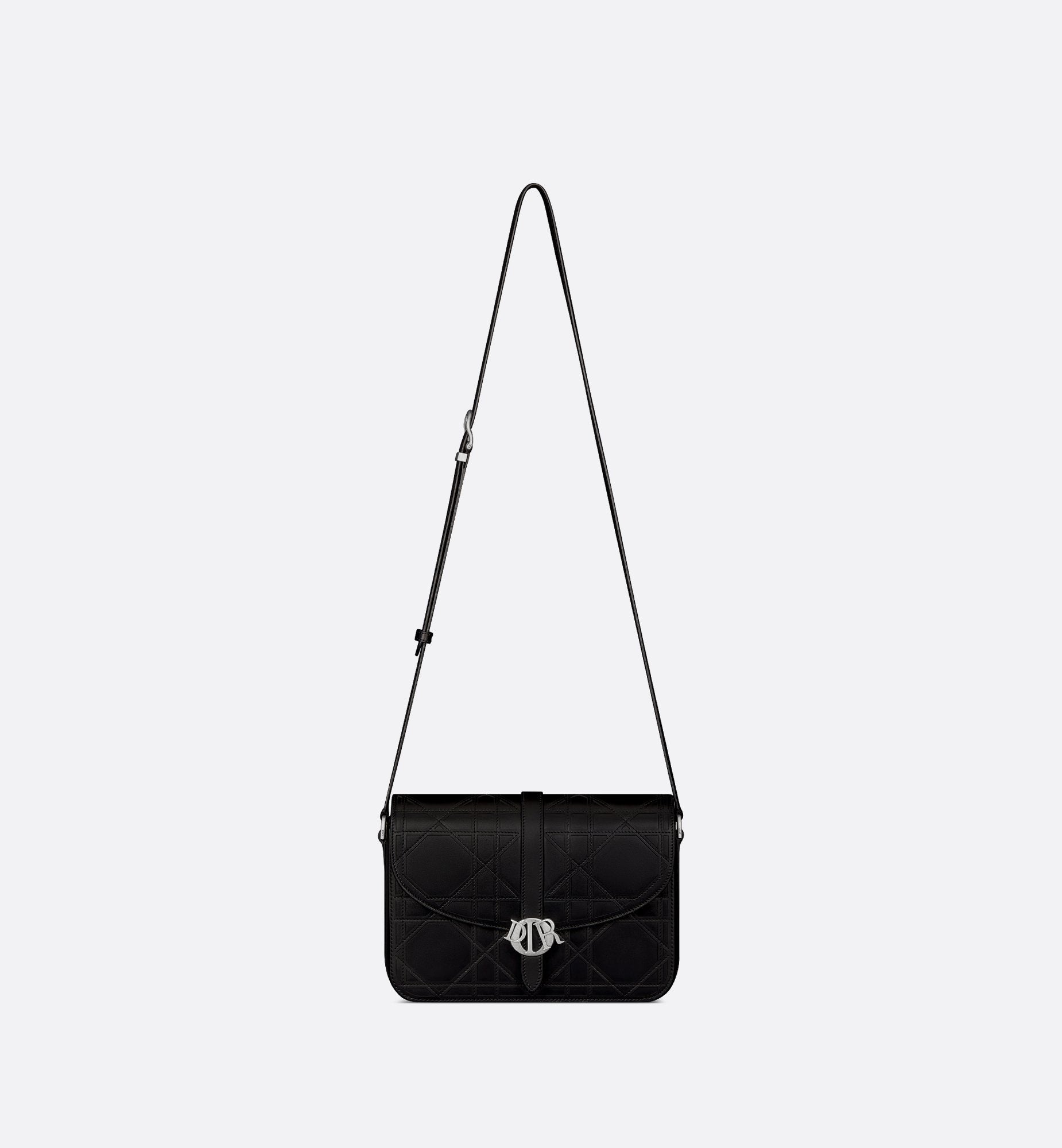 Charm Bag Black Cannage Cosmo Leather