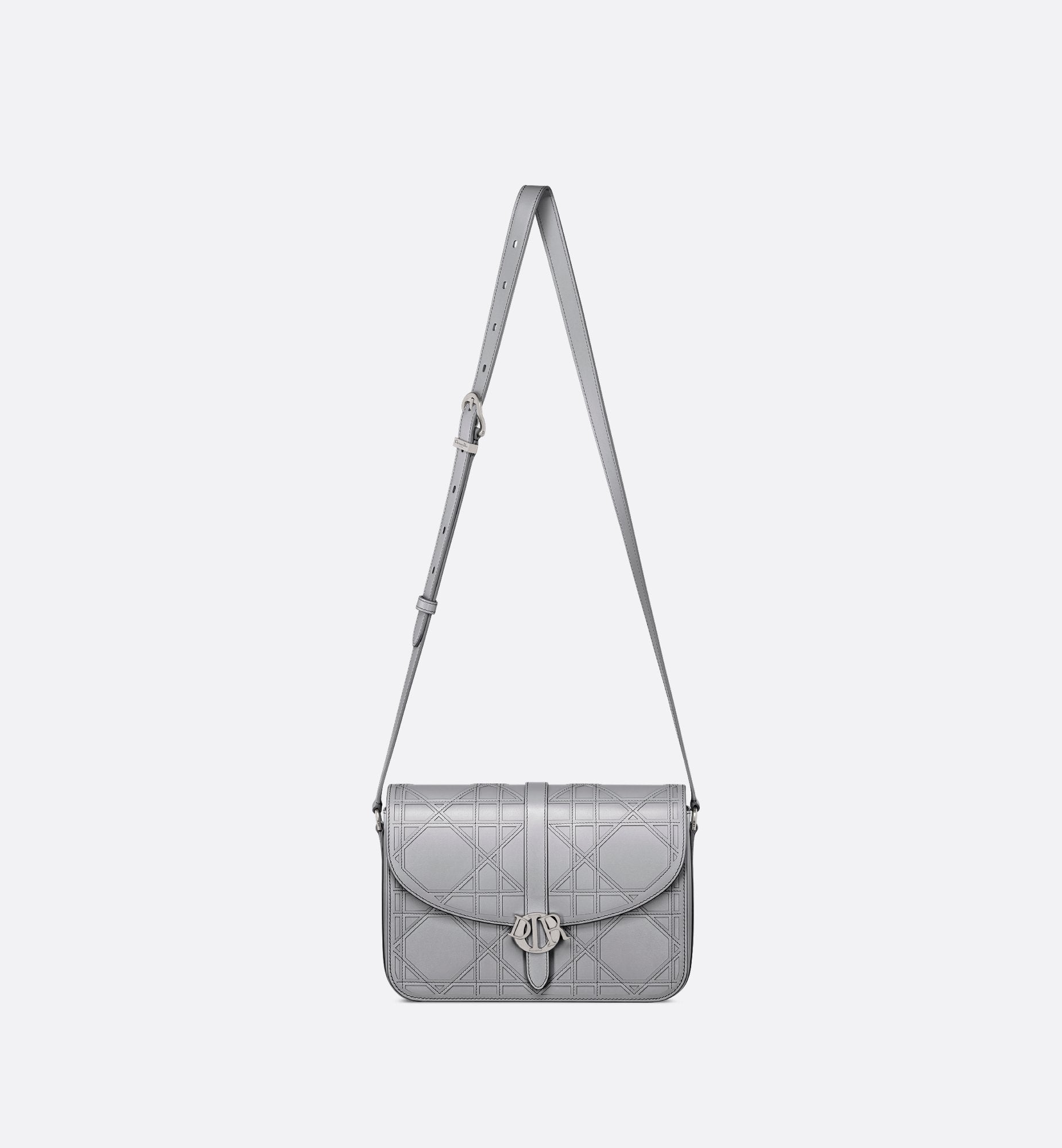 Charm Bag Gray Cannage Cosmo Leather