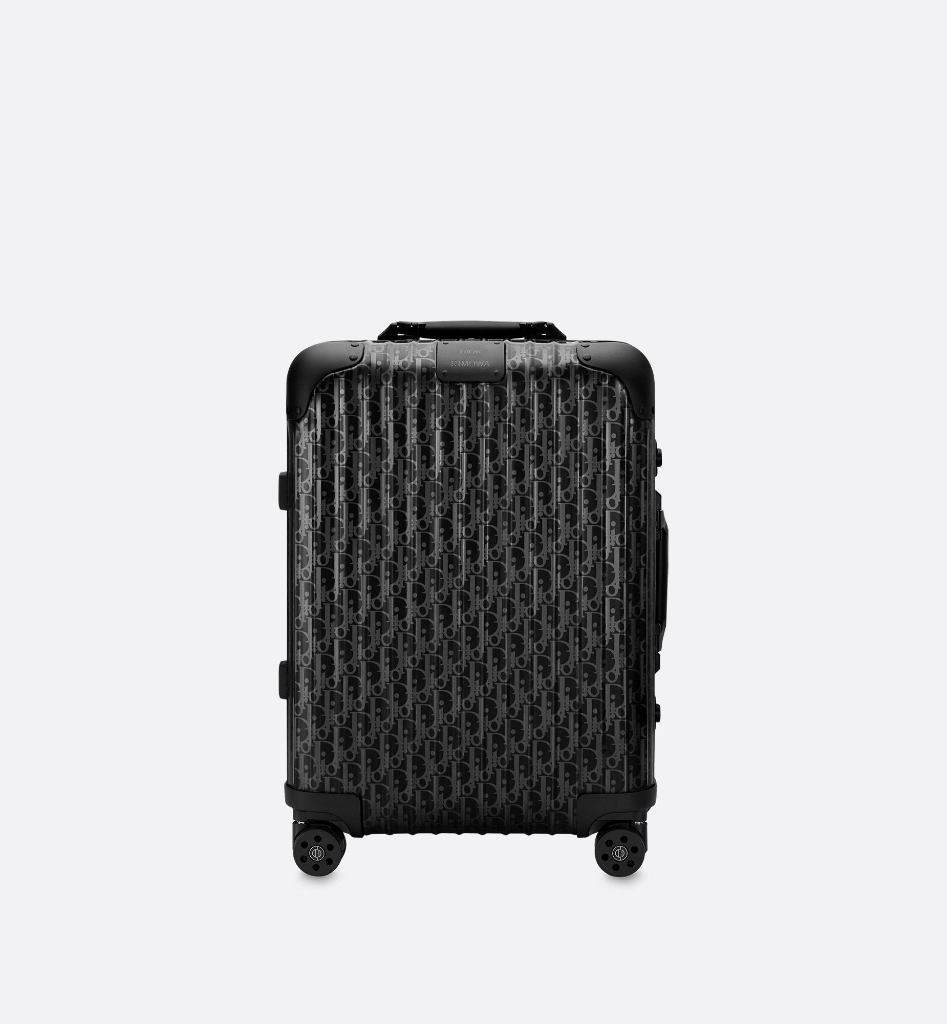 And Rimowa Carry-On Luggage Black Dior Oblique Aluminum