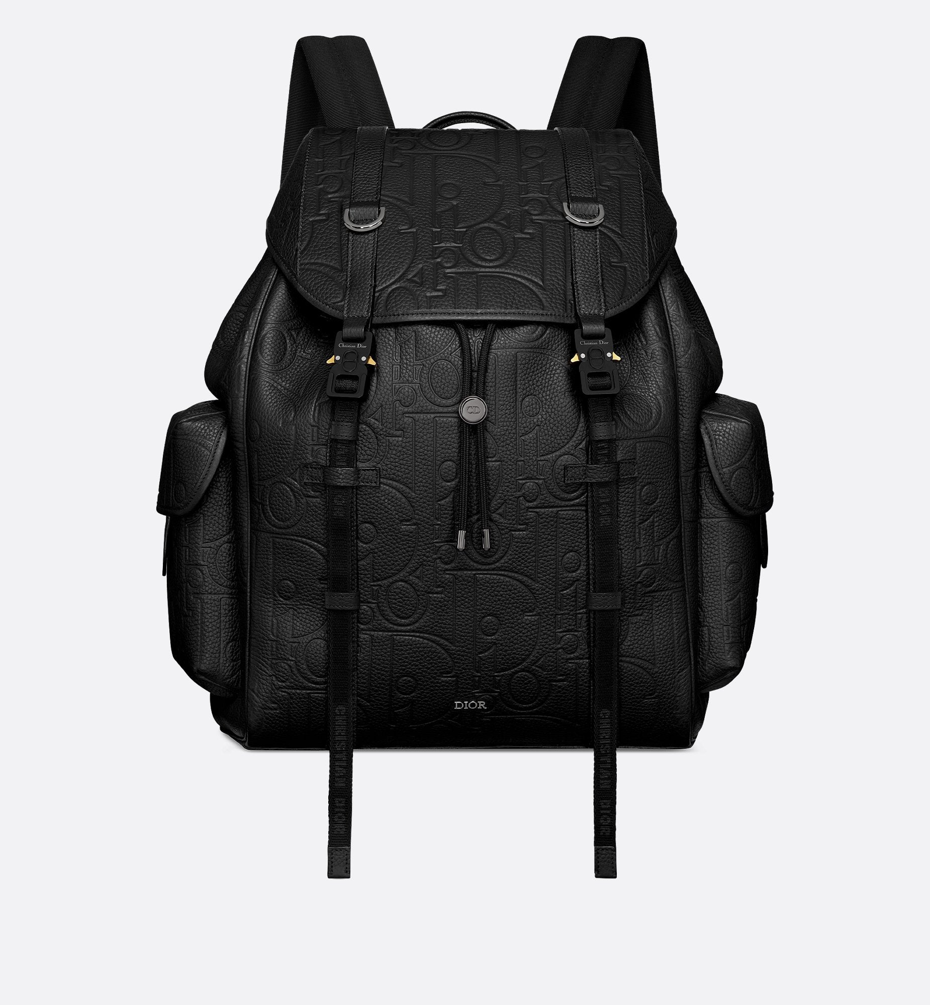 Dior Hit The Road Backpack With Flap Black Dior Gravity Leather And Bl Sands