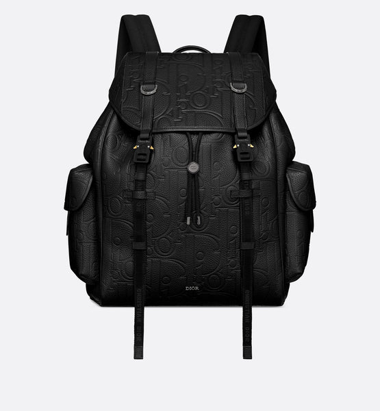 Dior Hit The Road Backpack With Flap Black Dior Gravity Leather 