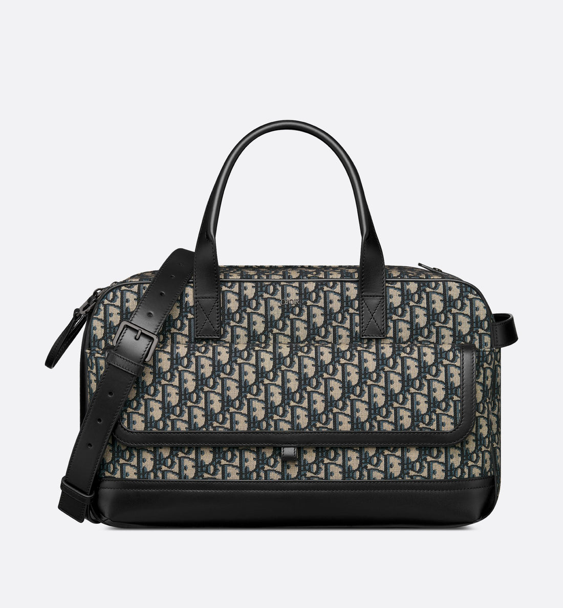 Hit The Road Pet Carrier Bag Beige And Black Dior Oblique Jacquard And Black Smooth Calfskin