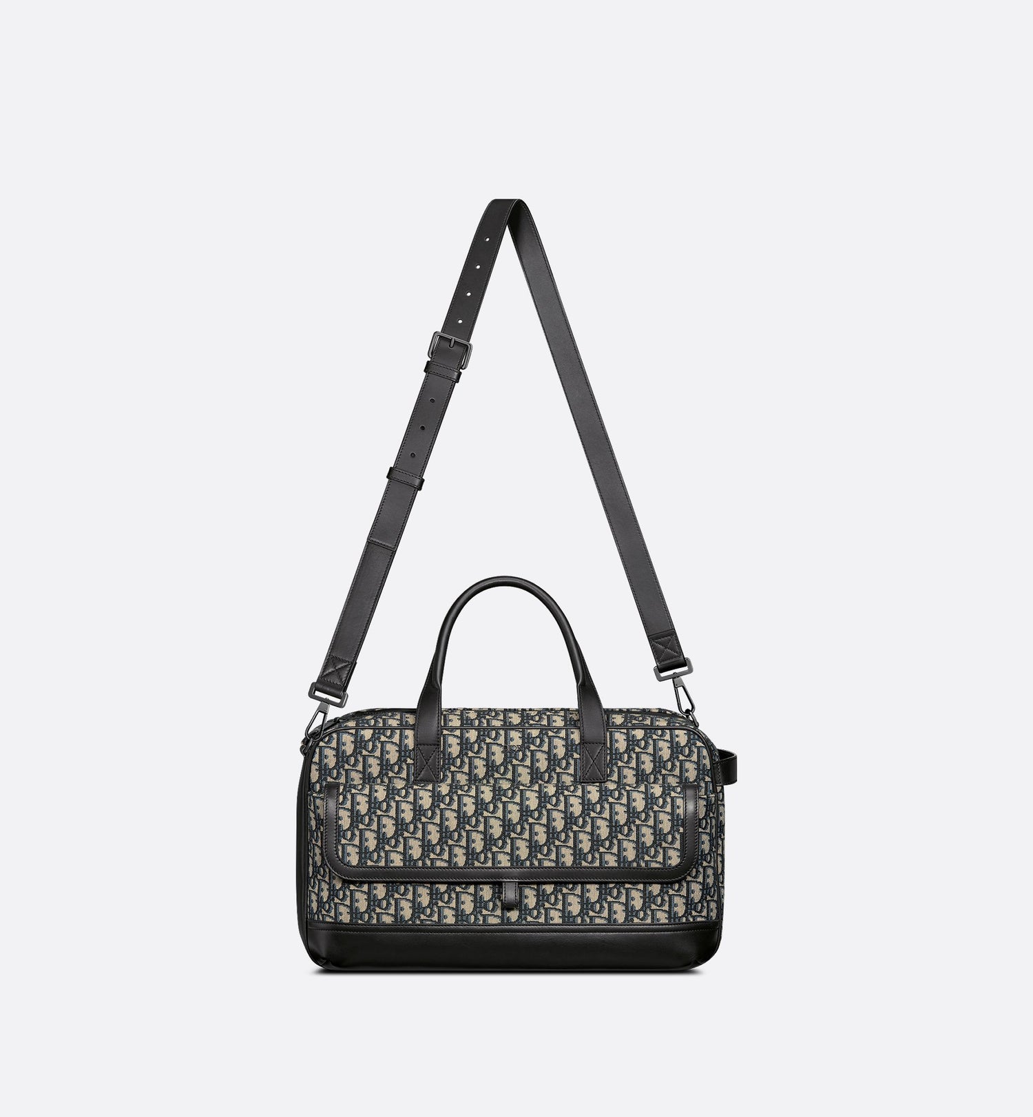 Hit The Road Pet Carrier Bag Beige And Black Dior Oblique Jacquard And Black Smooth Calfskin