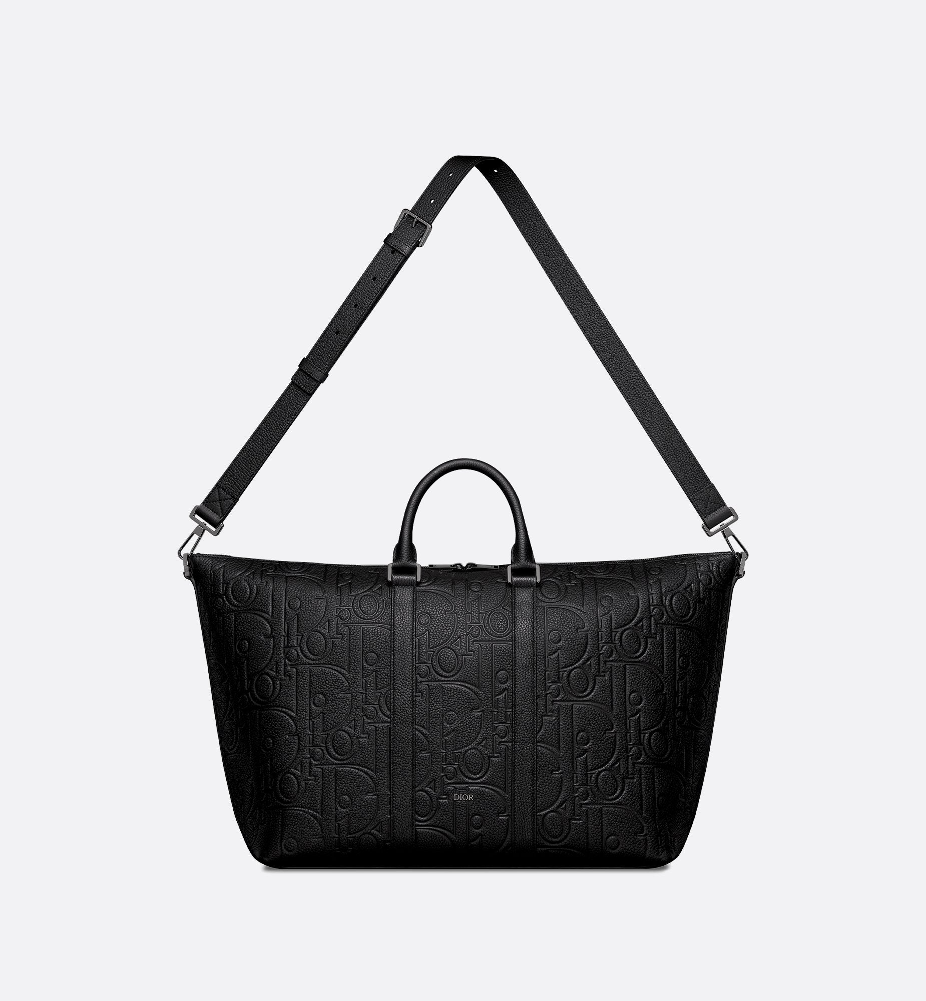 Weekender 40 Black Dior Gravity Leather And Black Grained Calfskin