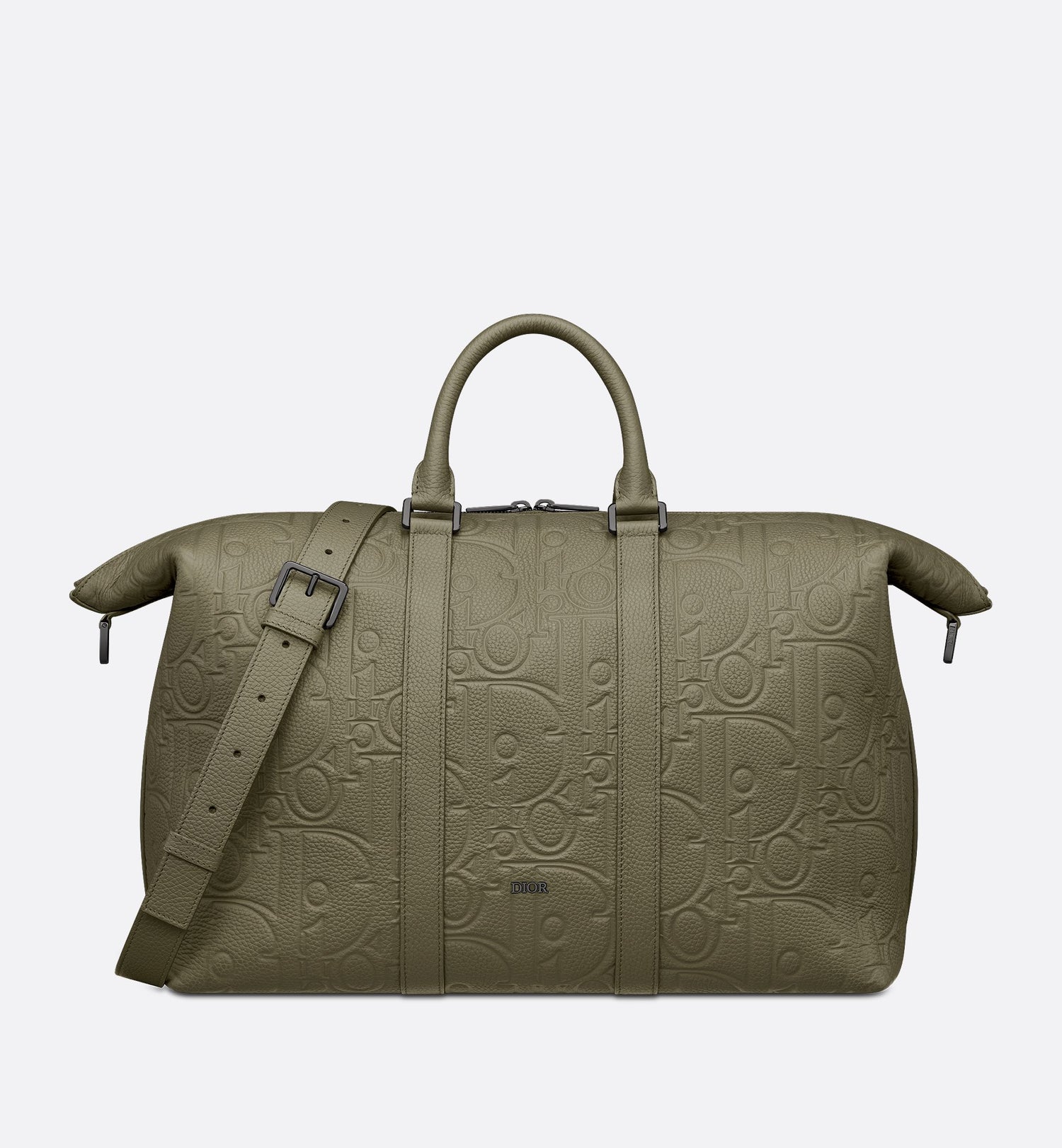 Weekender 40 Khaki Dior Gravity Leather And Khaki Grained Calfskin