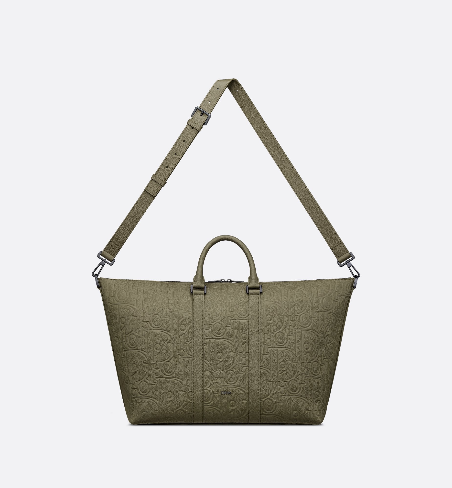 Weekender 40 Khaki Dior Gravity Leather And Khaki Grained Calfskin