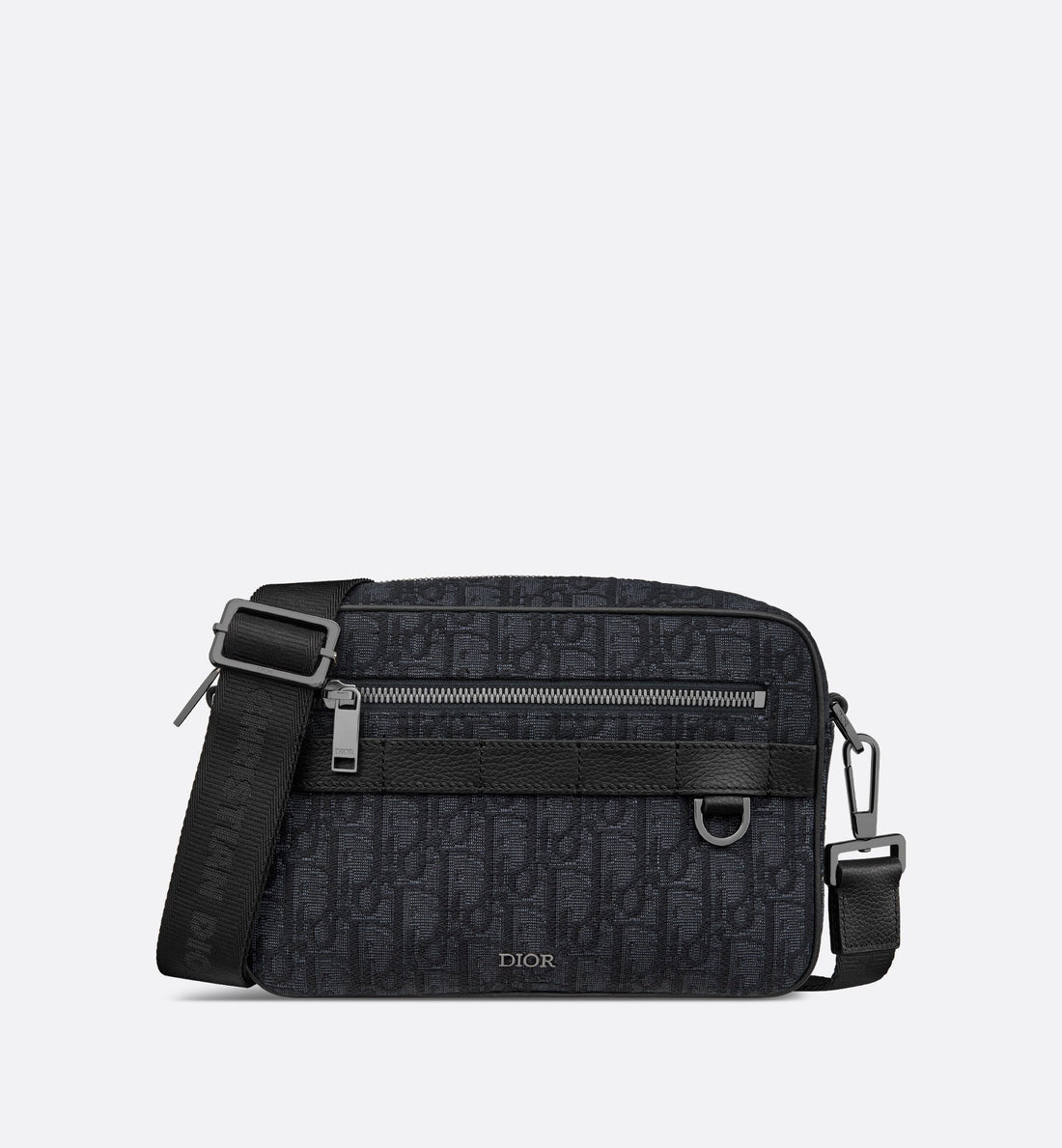 Safari Bag With Strap Black Dior Oblique Jacquard