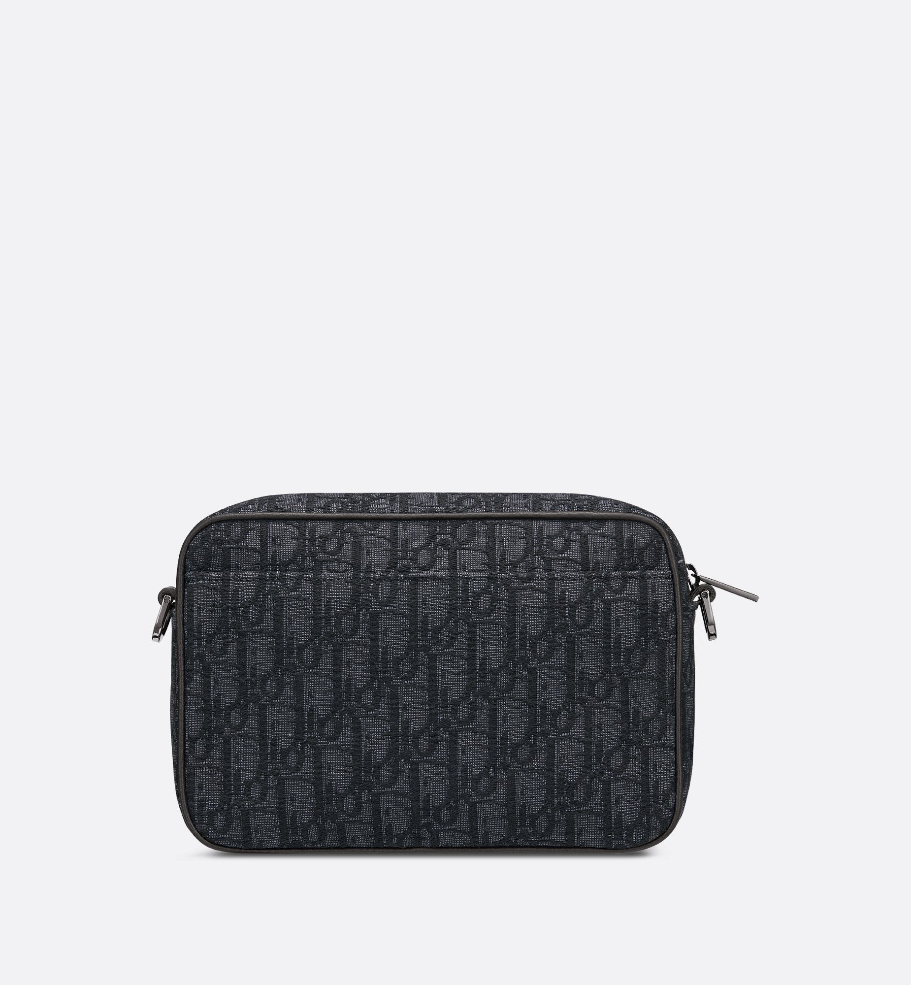 Safari Bag With Strap Black Dior Oblique Jacquard