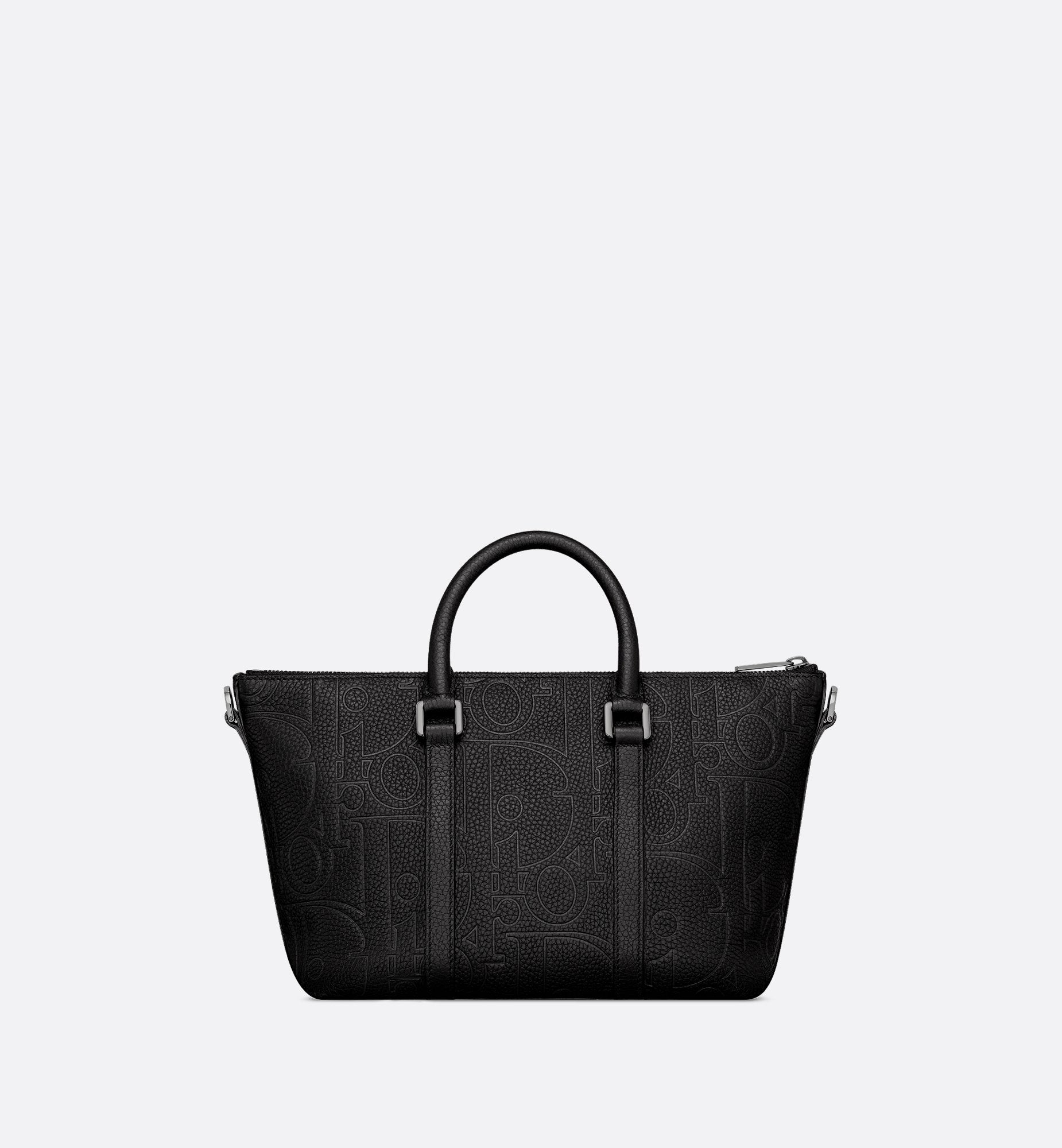 Weekender 25 Black Dior Gravity Leather And Black Grained Calfskin