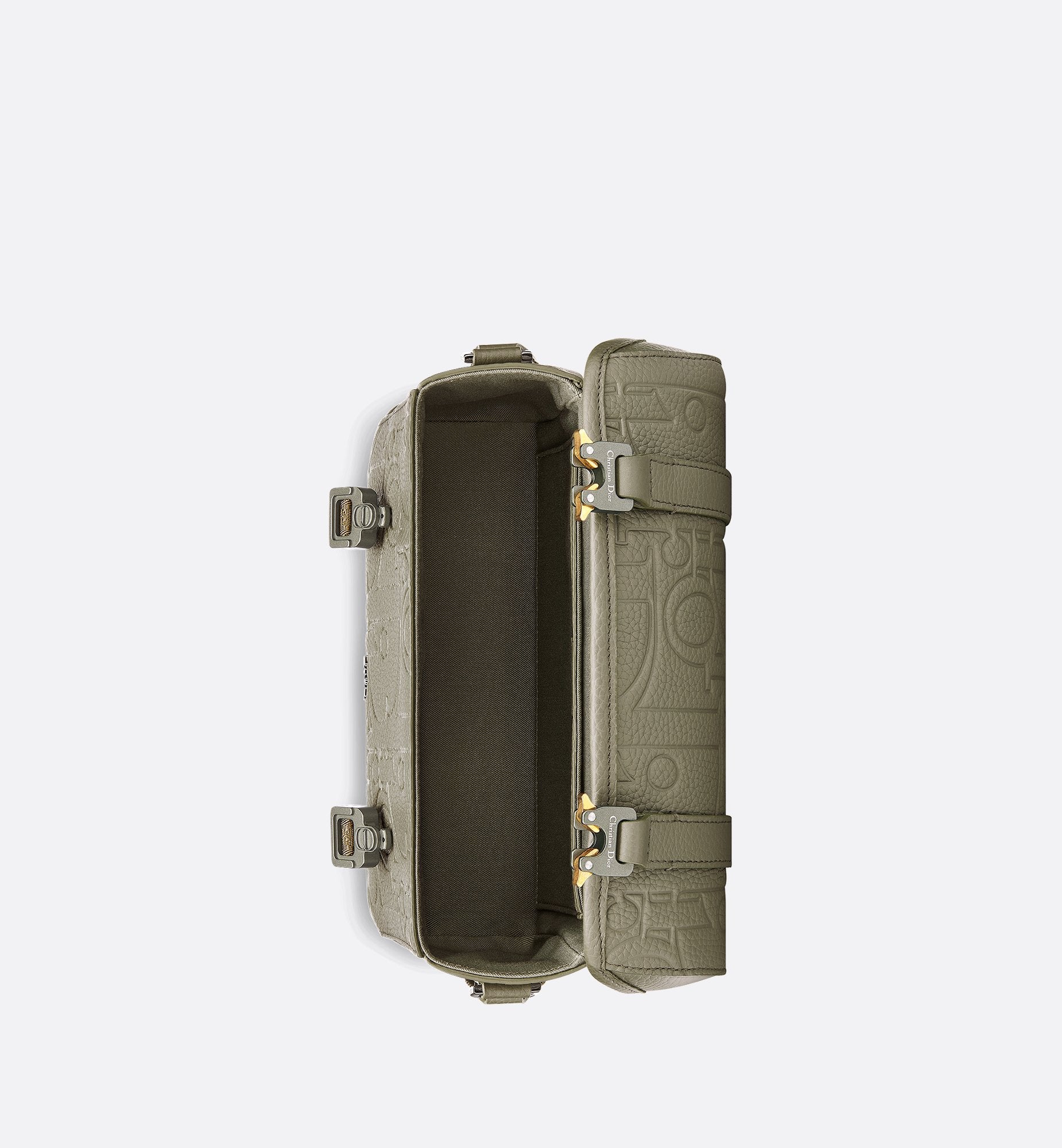 Hit The Road Messenger Bag With Flap Khaki Dior Gravity Leather And Khaki Grained Calfskin