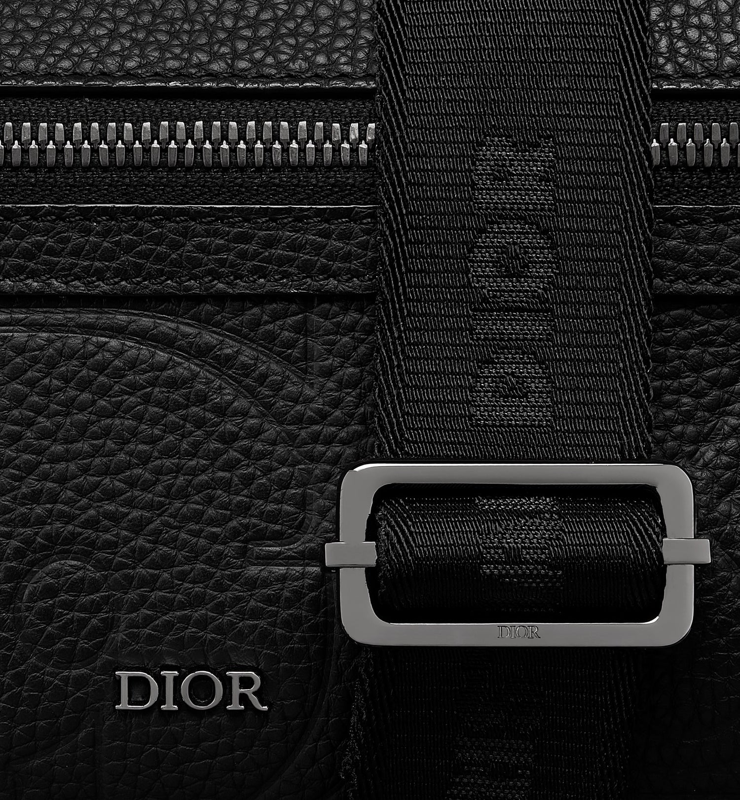 Rider 2.0 Zipped Messenger Bag Black Dior Gravity Leather And Black Grained Calfskin