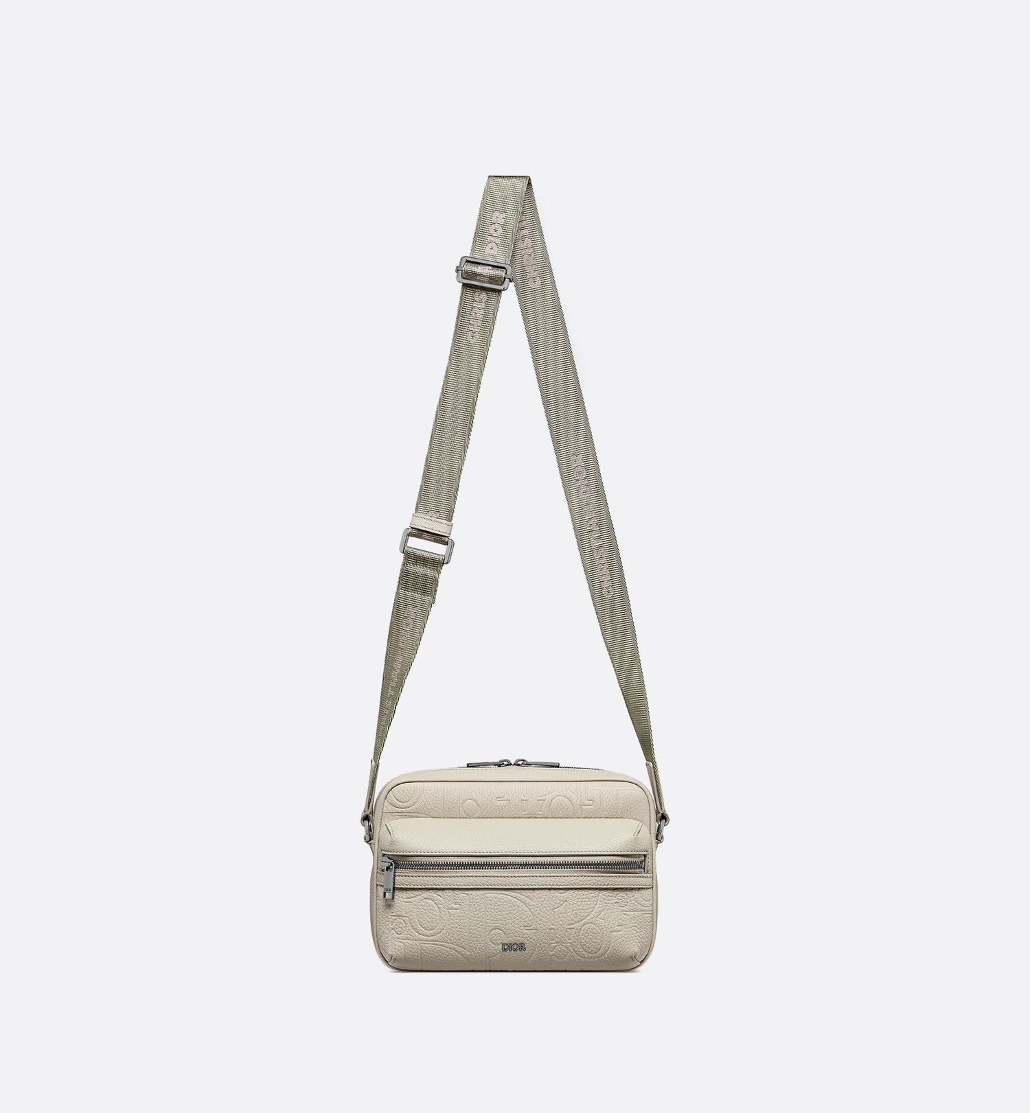 Rider 2.0 Zipped Messenger Bag Beige Dior Gravity Leather And Beige Grained Calfskin