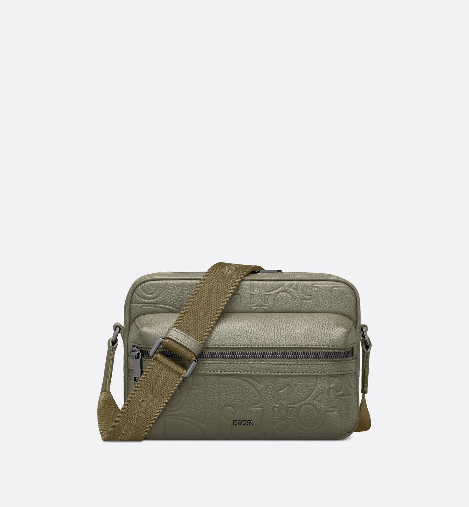 Rider 2.0 Zipped Messenger Bag Khaki Dior Gravity Leather And Khaki Grained Calfskin