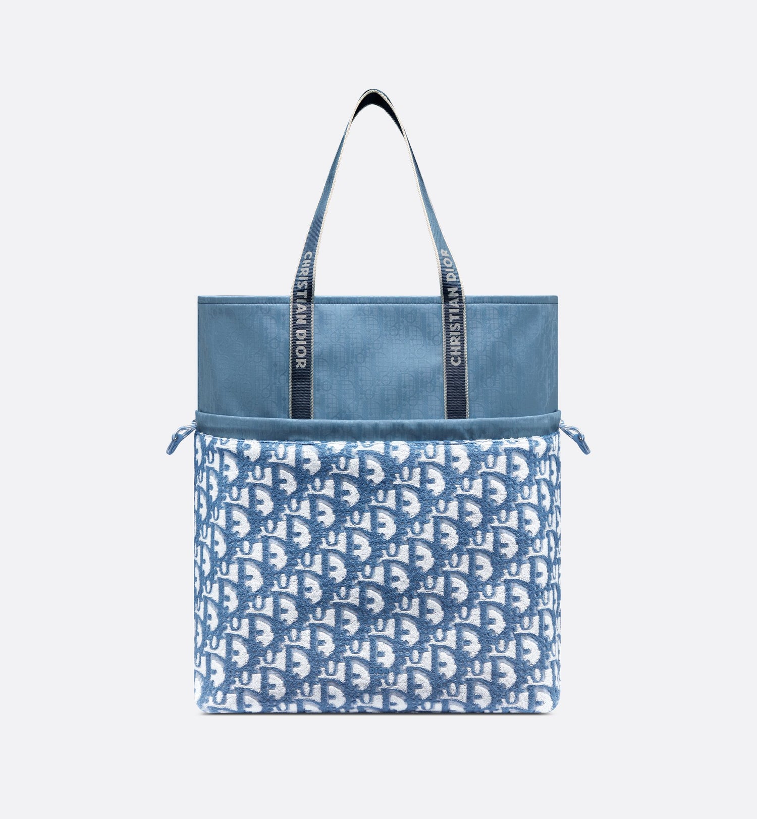 Reversible Tote Blue Dior Oblique Terry Cotton And Blue Dior Oblique Technical Nylon