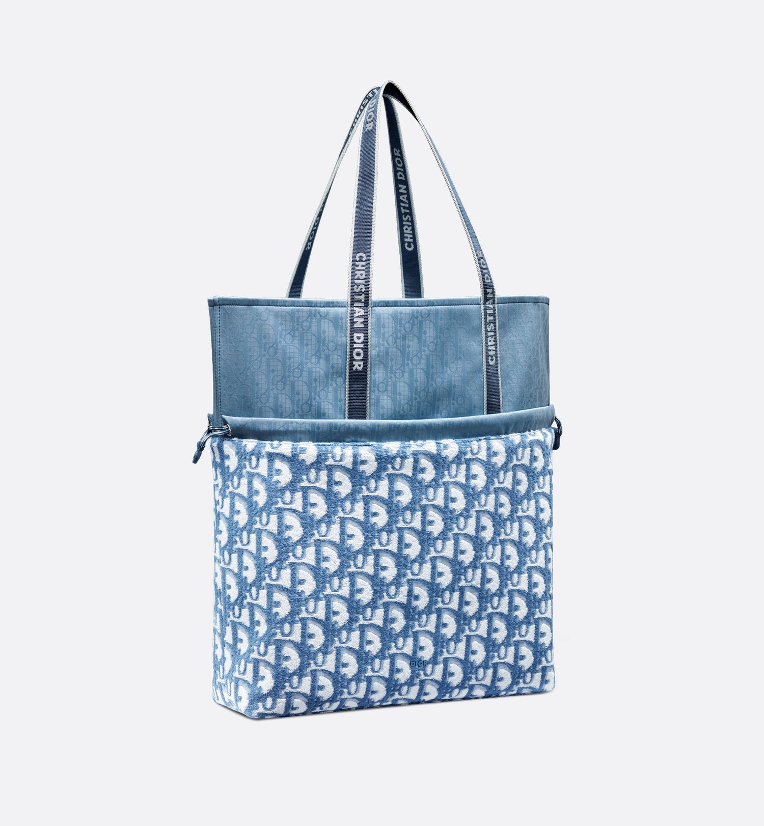 Reversible Tote Blue Dior Oblique Terry Cotton And Blue Dior Oblique Technical Nylon