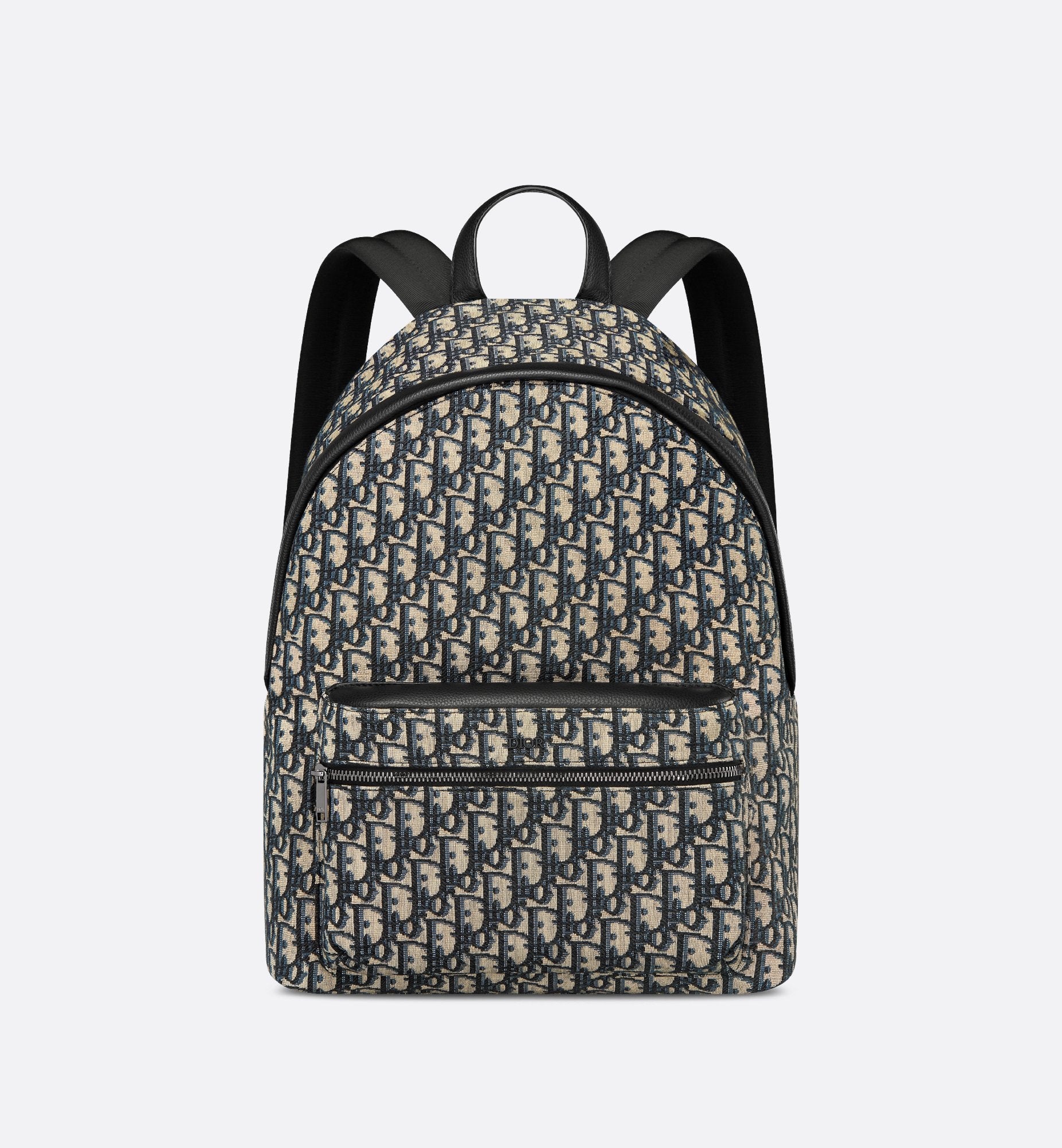 Rider Backpack Beige And Black Dior Oblique Jacquard Sands