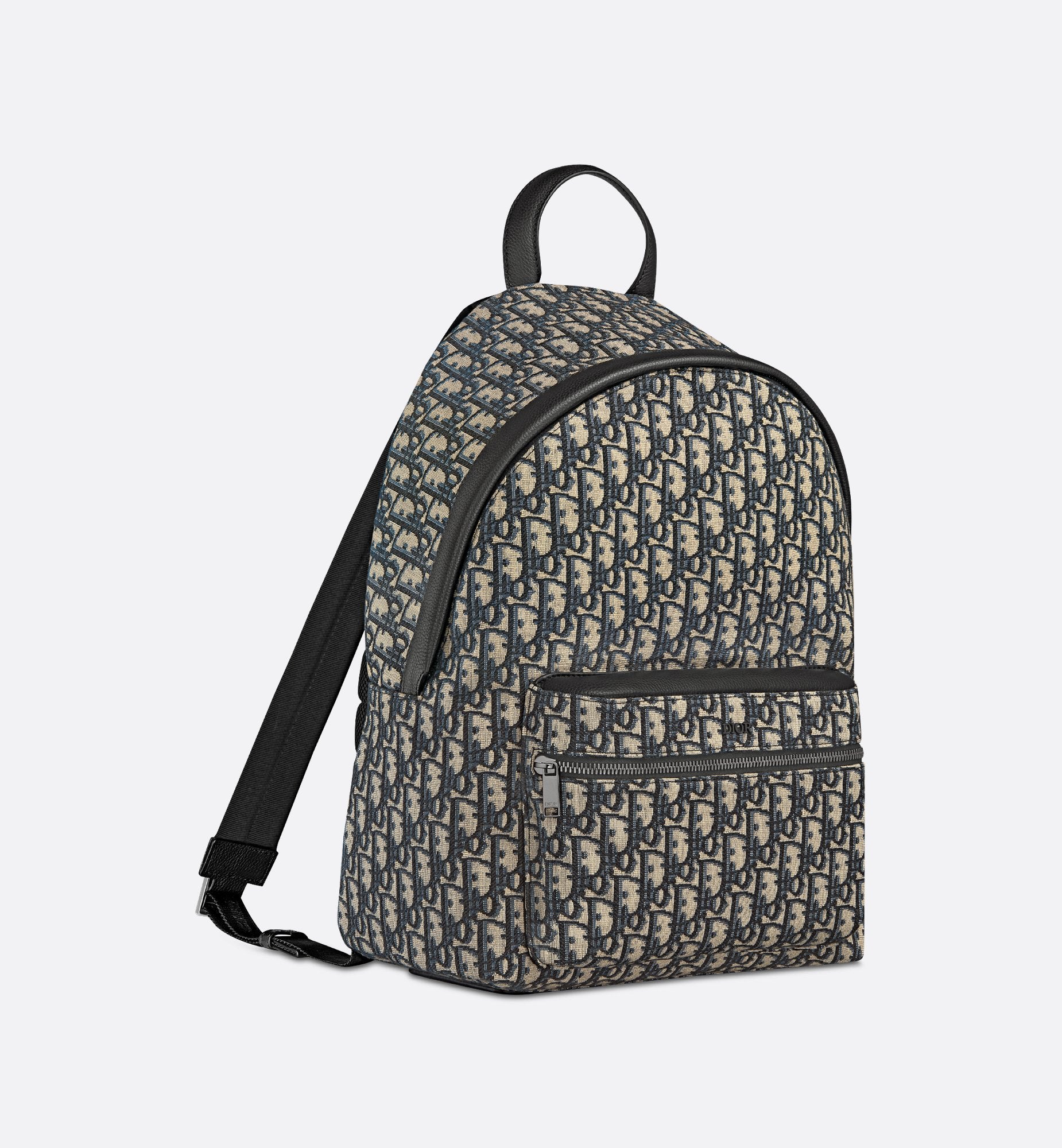 Rider Backpack Beige And Black Dior Oblique Jacquard