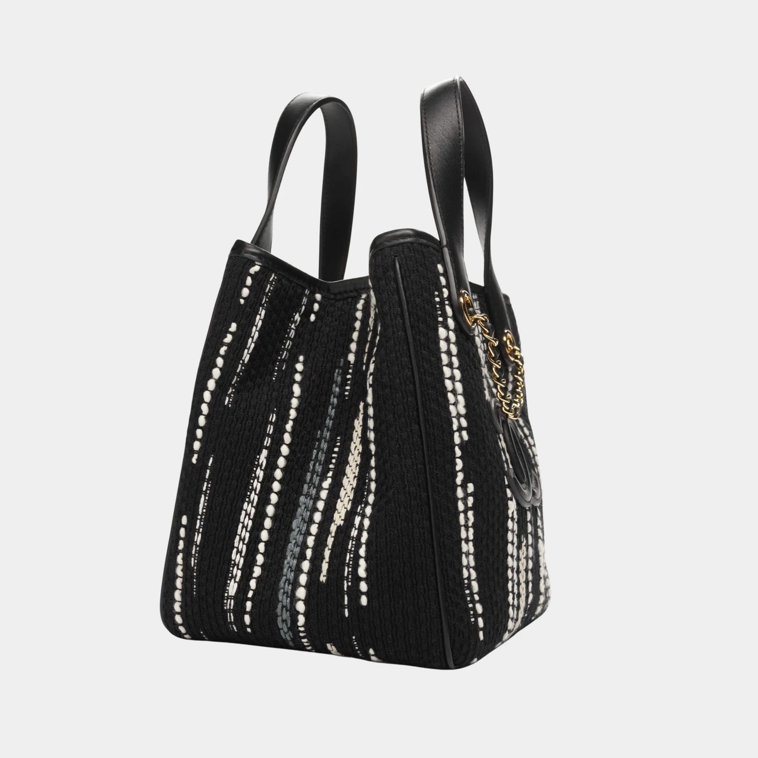 Mini Tote Canvas &amp; Gold-Tone Metal