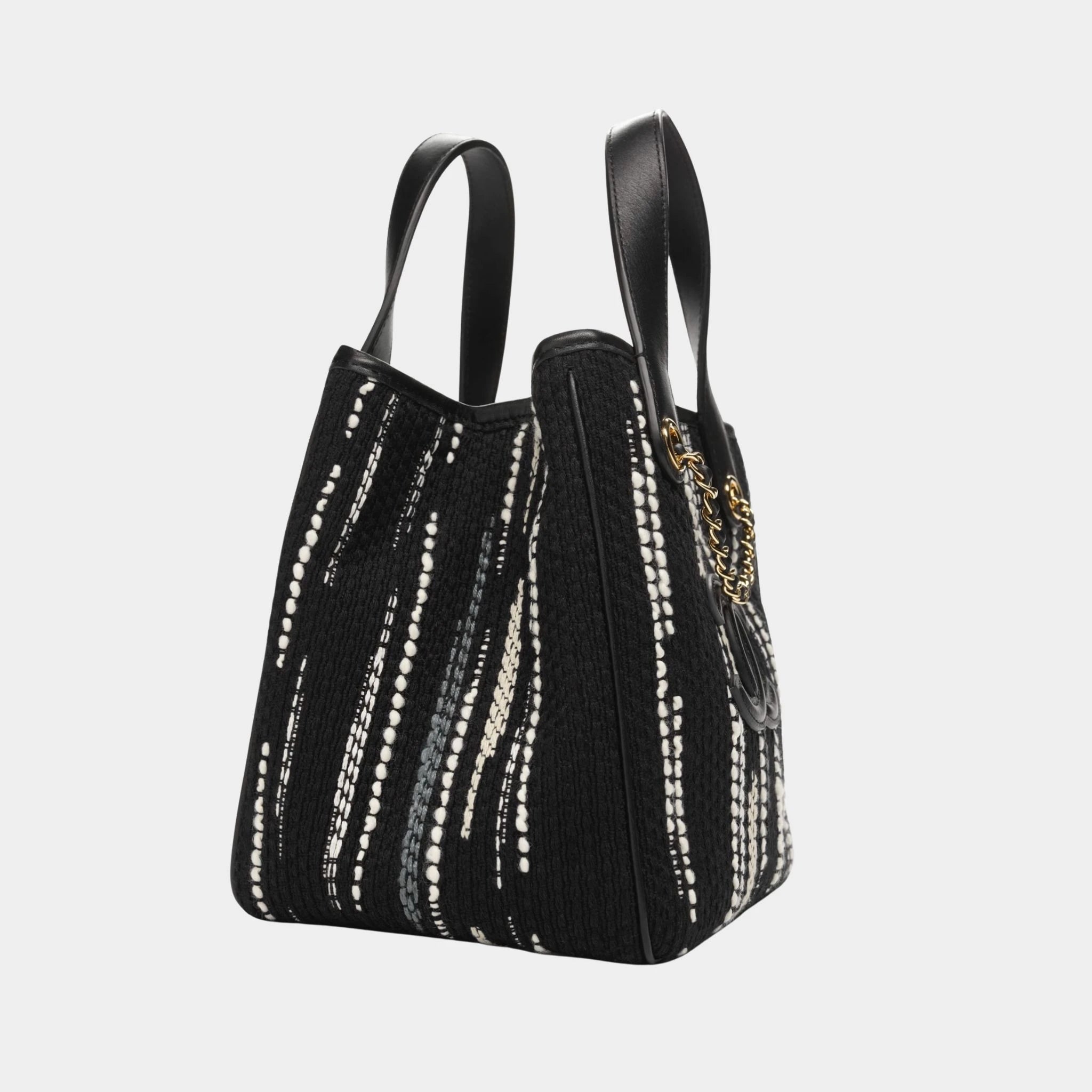 Mini Tote Canvas &amp; Gold-Tone Metal