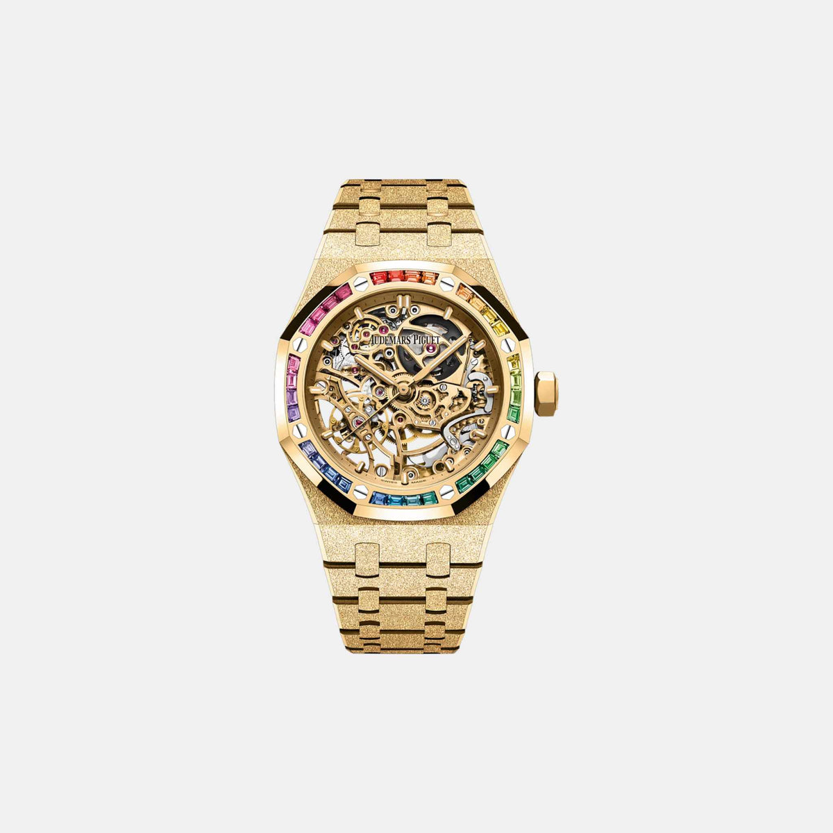 ساعة Audemars Piguet Royal Oak Frosted Gold Double Balance Skeleton Ref. 15468BA.YG.1259BA.01-B