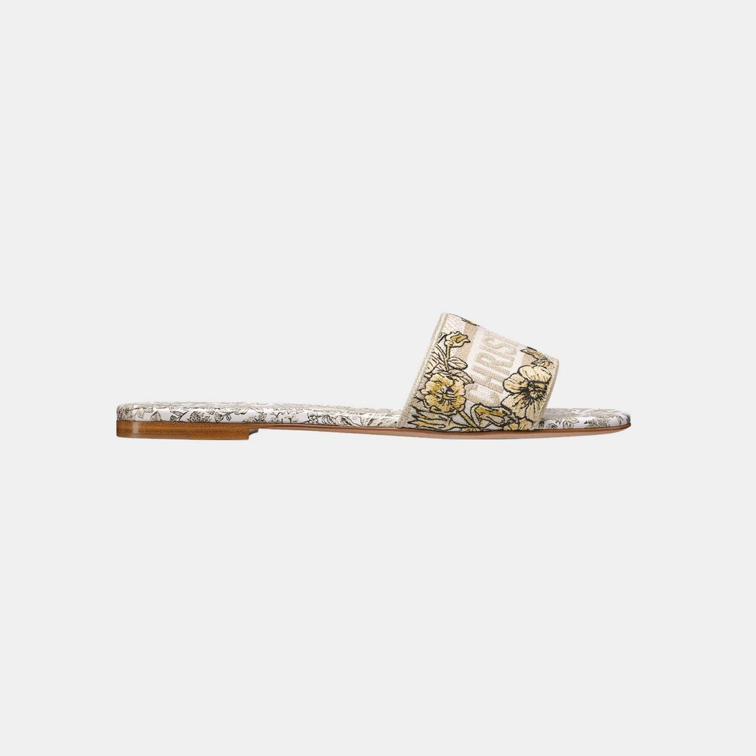 Dior Dway Slide Cotton Embroidered with Metallic Thread