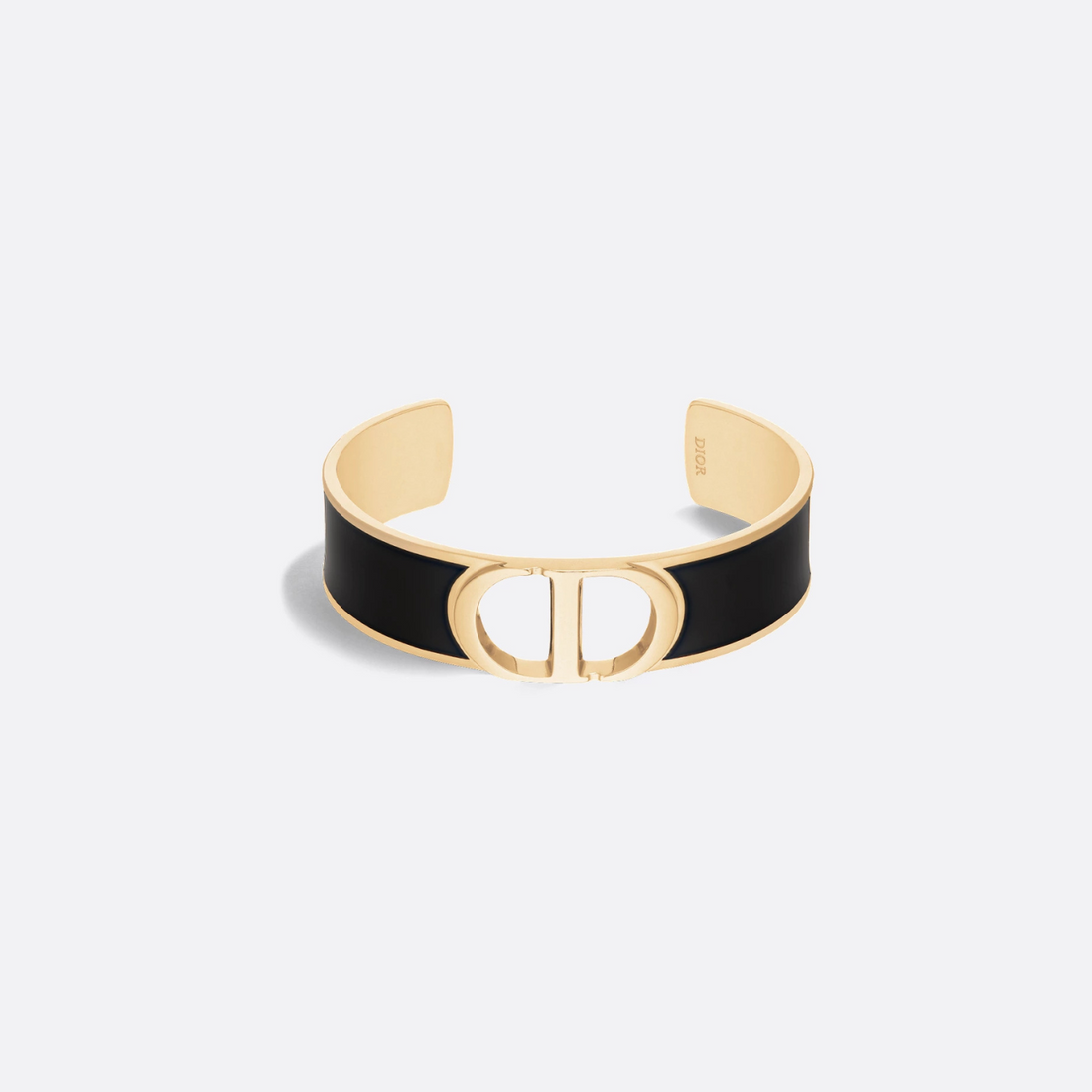 30 Montaigne Bangle Gold Finish Metal And Black Lacquer