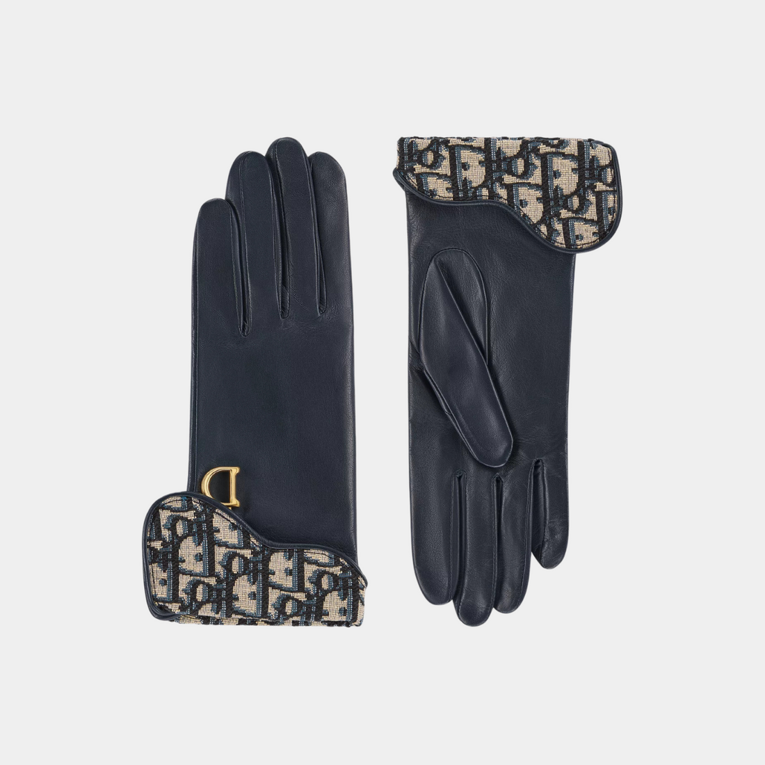 Dior - Saddle Gloves Navy Blue