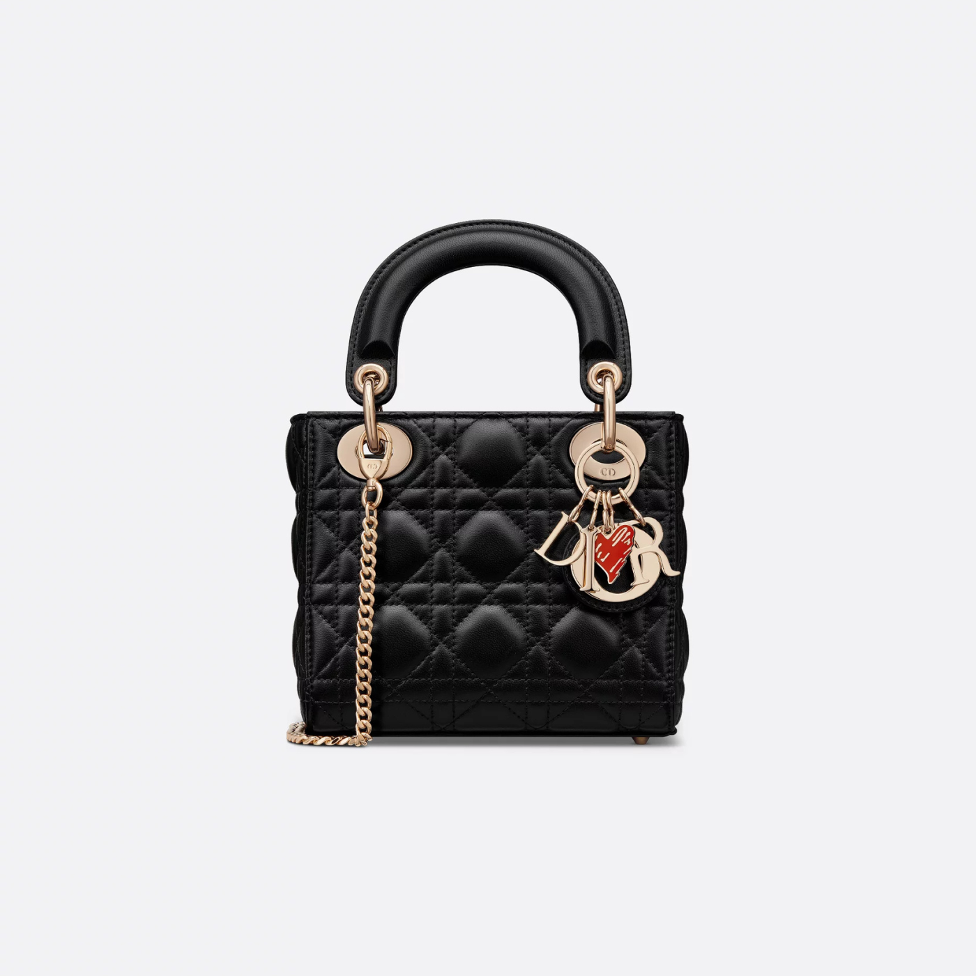 Dioramour Mini Lady Dior Bag Black Cannage Lambskin