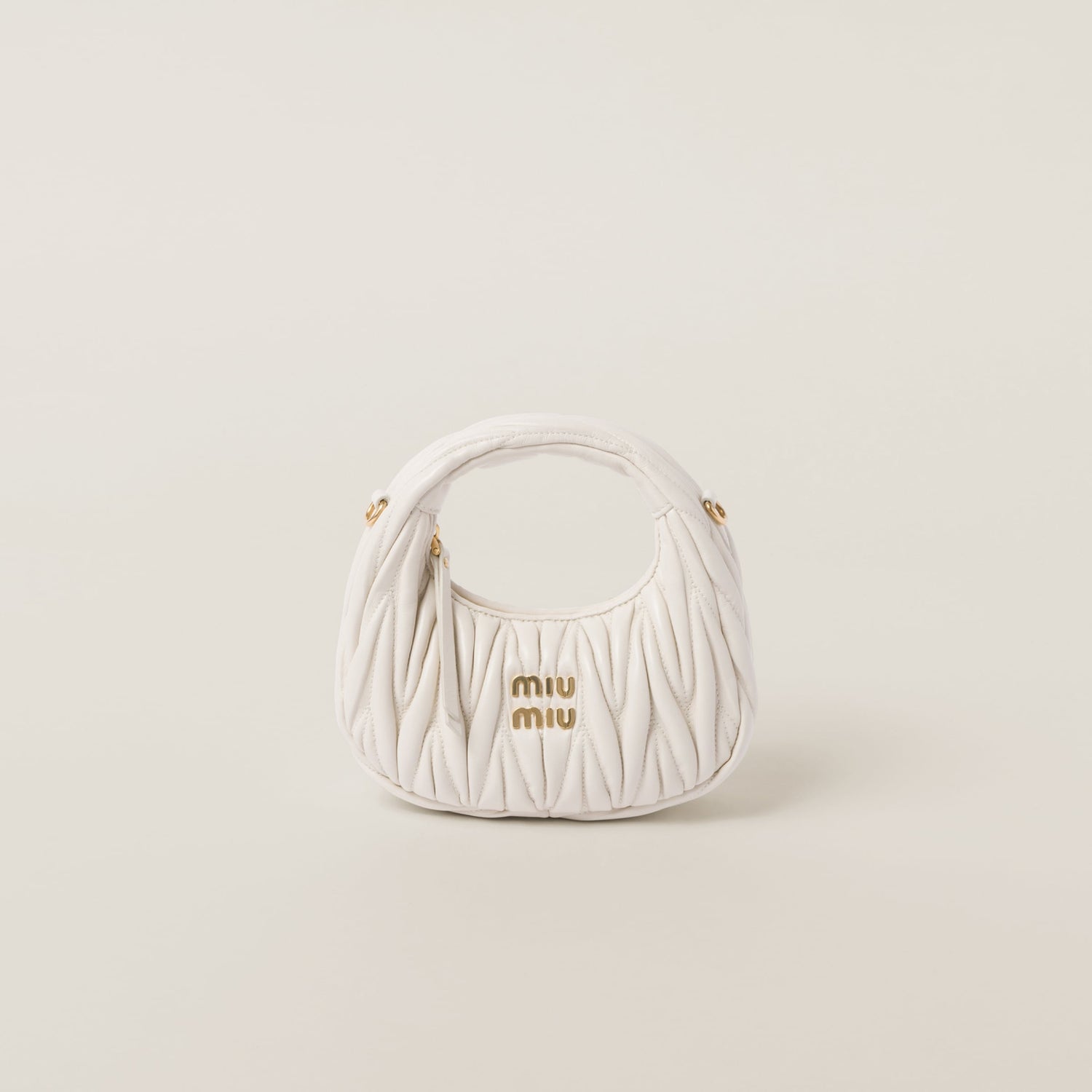 Wander matelassé nappa leather hobo mini-bag