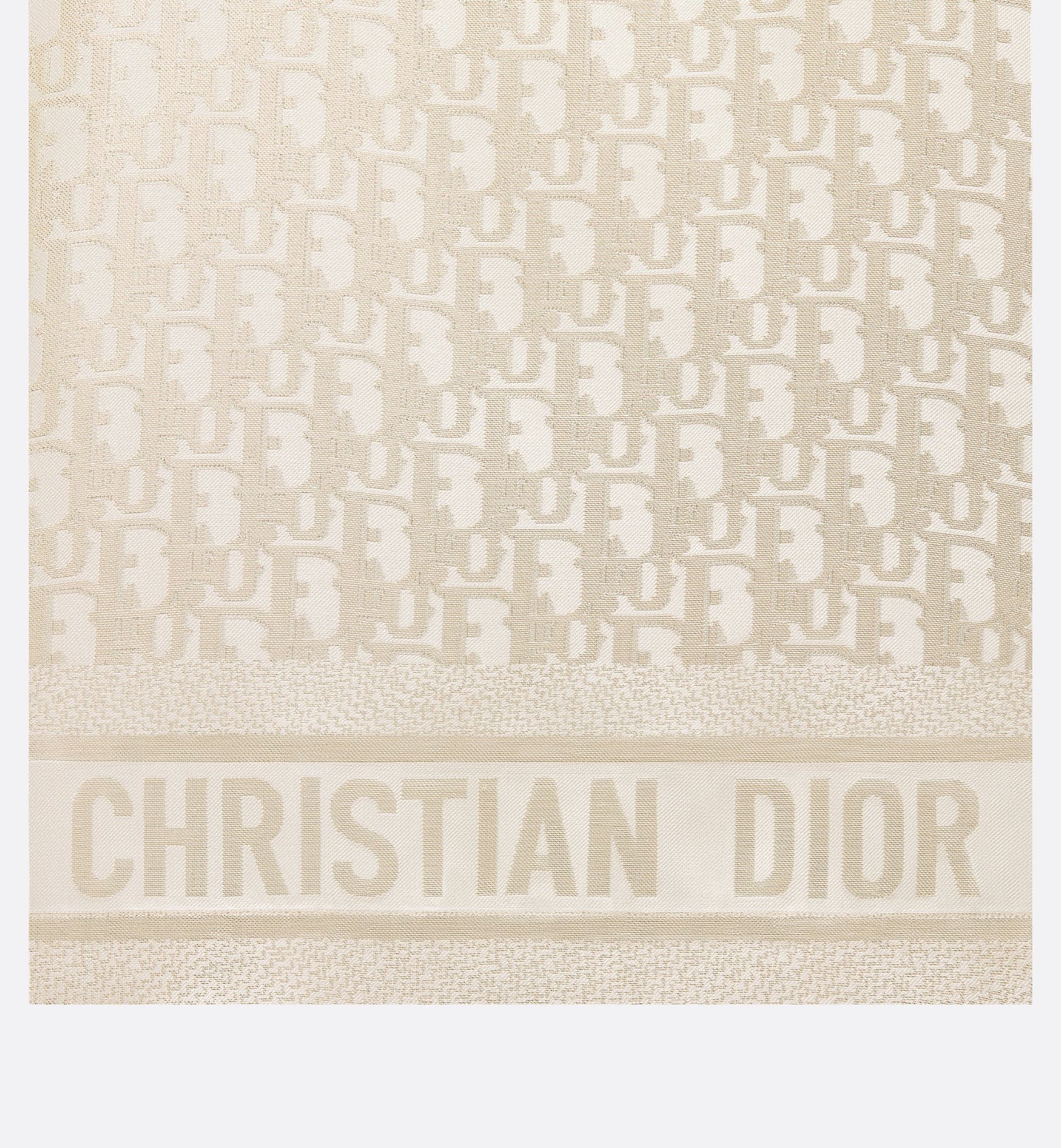 Dior Or Shirt White And Gold-Tone Silk Twill With Dior Oblique Motif