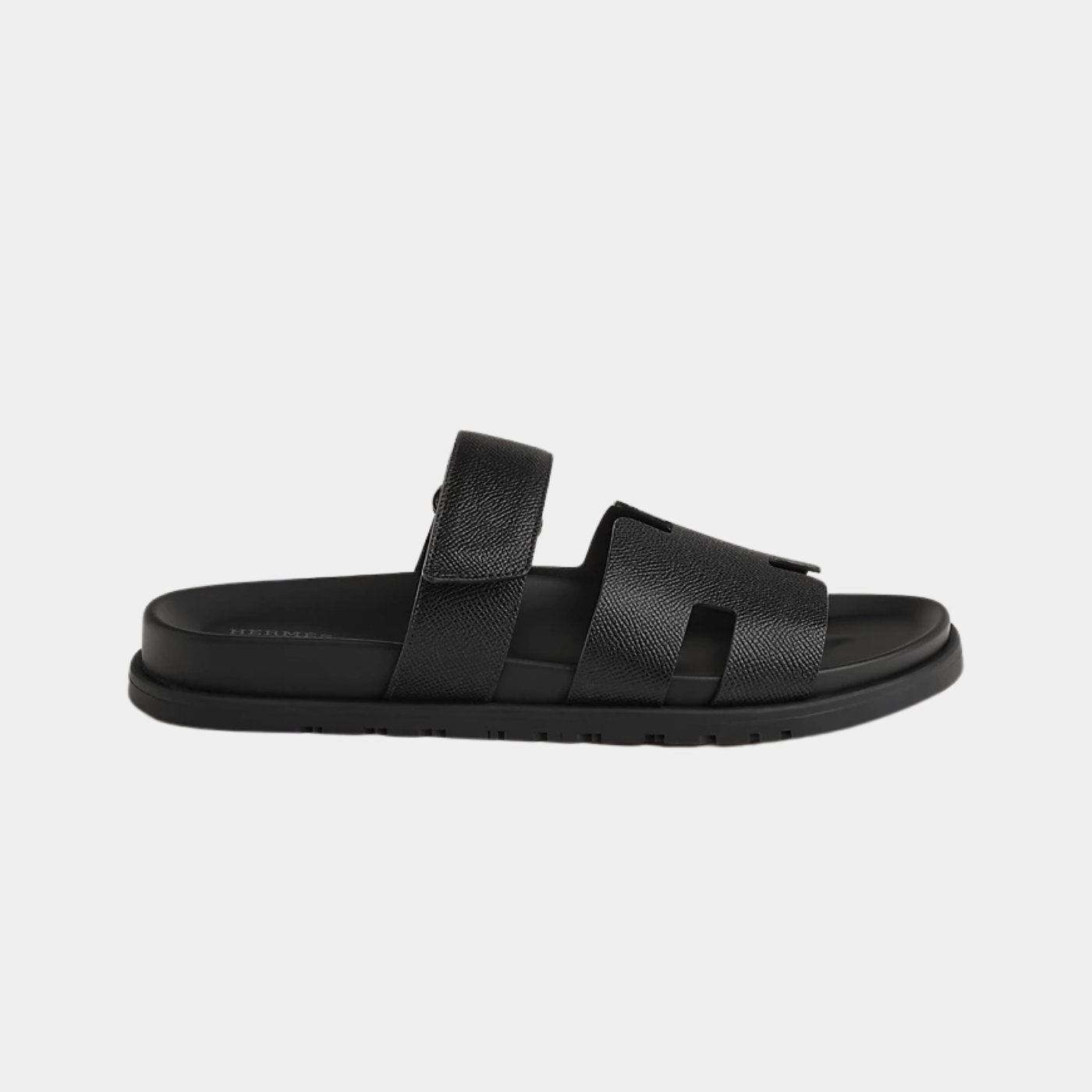 Chypre Sandal - Black Epsom