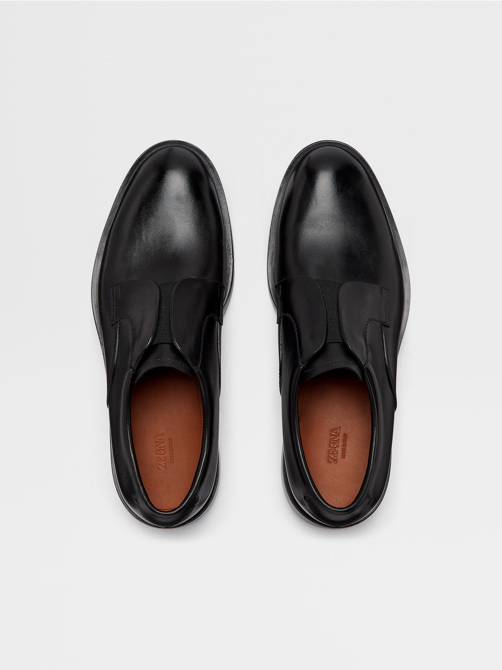 BLACK LEATHER UDINE DERBY SHOES