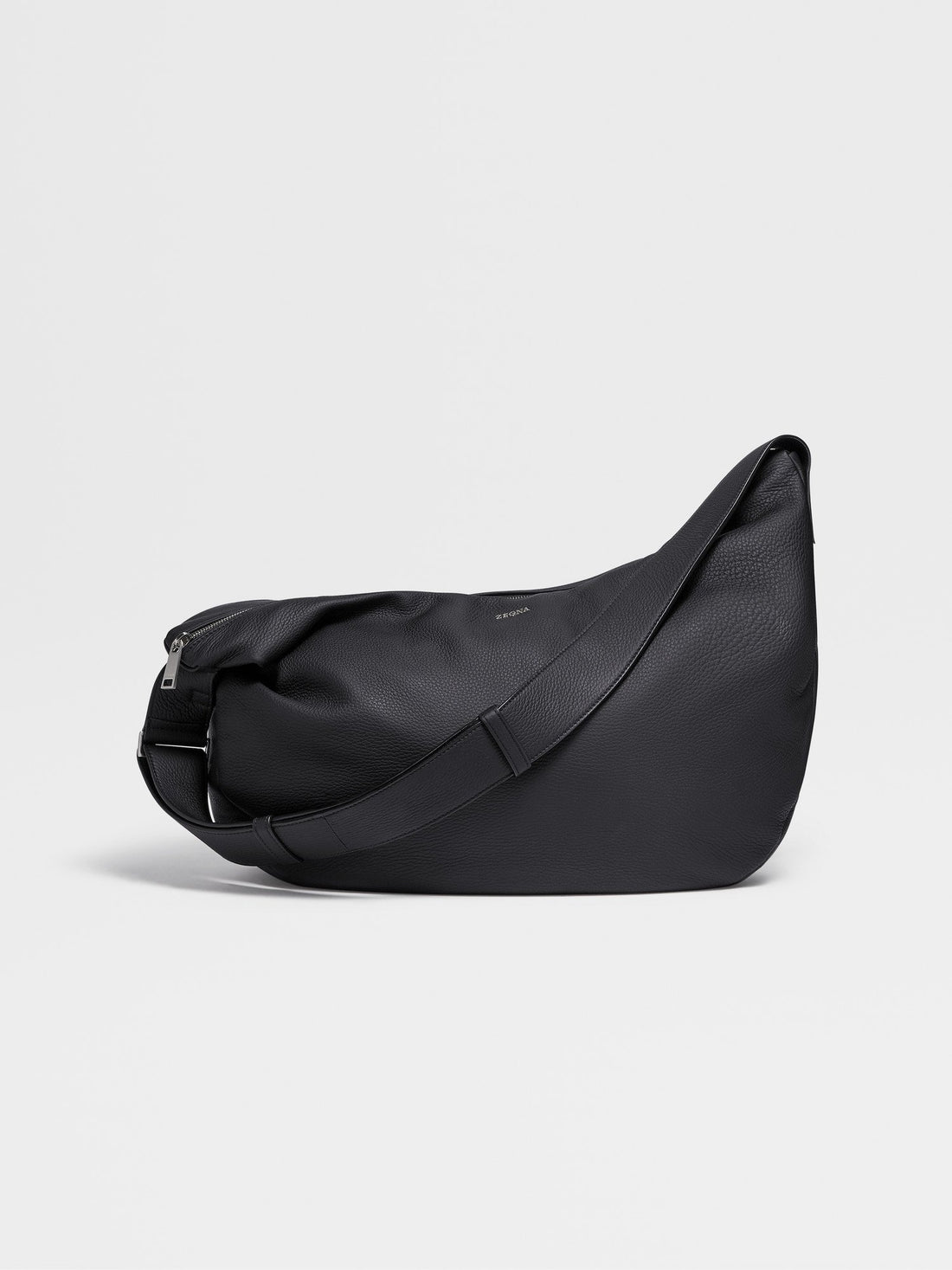 BLACK DEERSKIN PANORAMA HOBO BAG