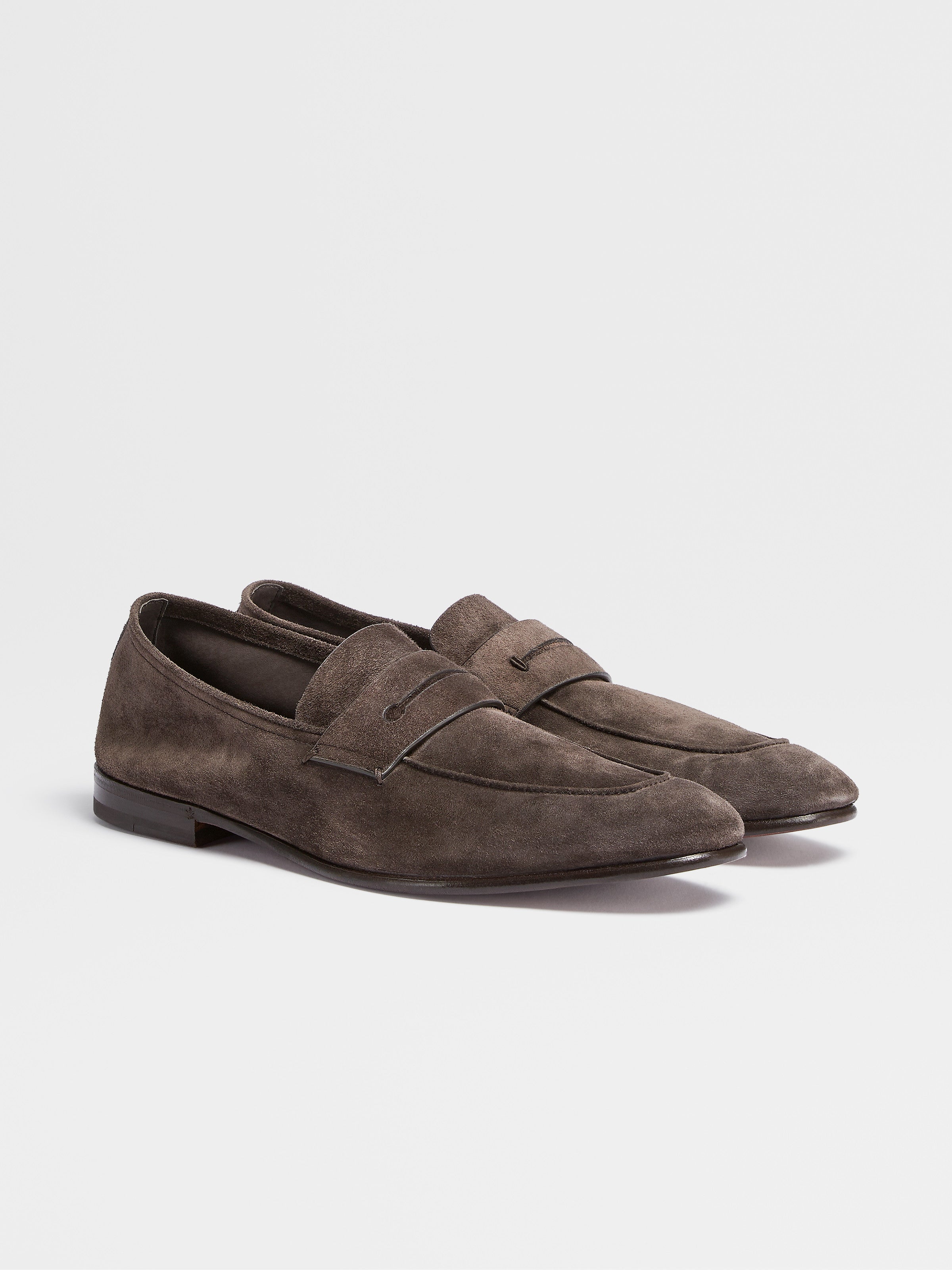 Brown Suede L Asola Loafers