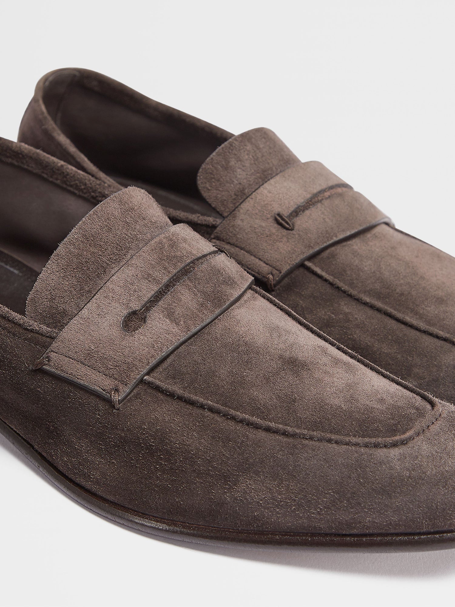 Brown Suede L Asola Loafers