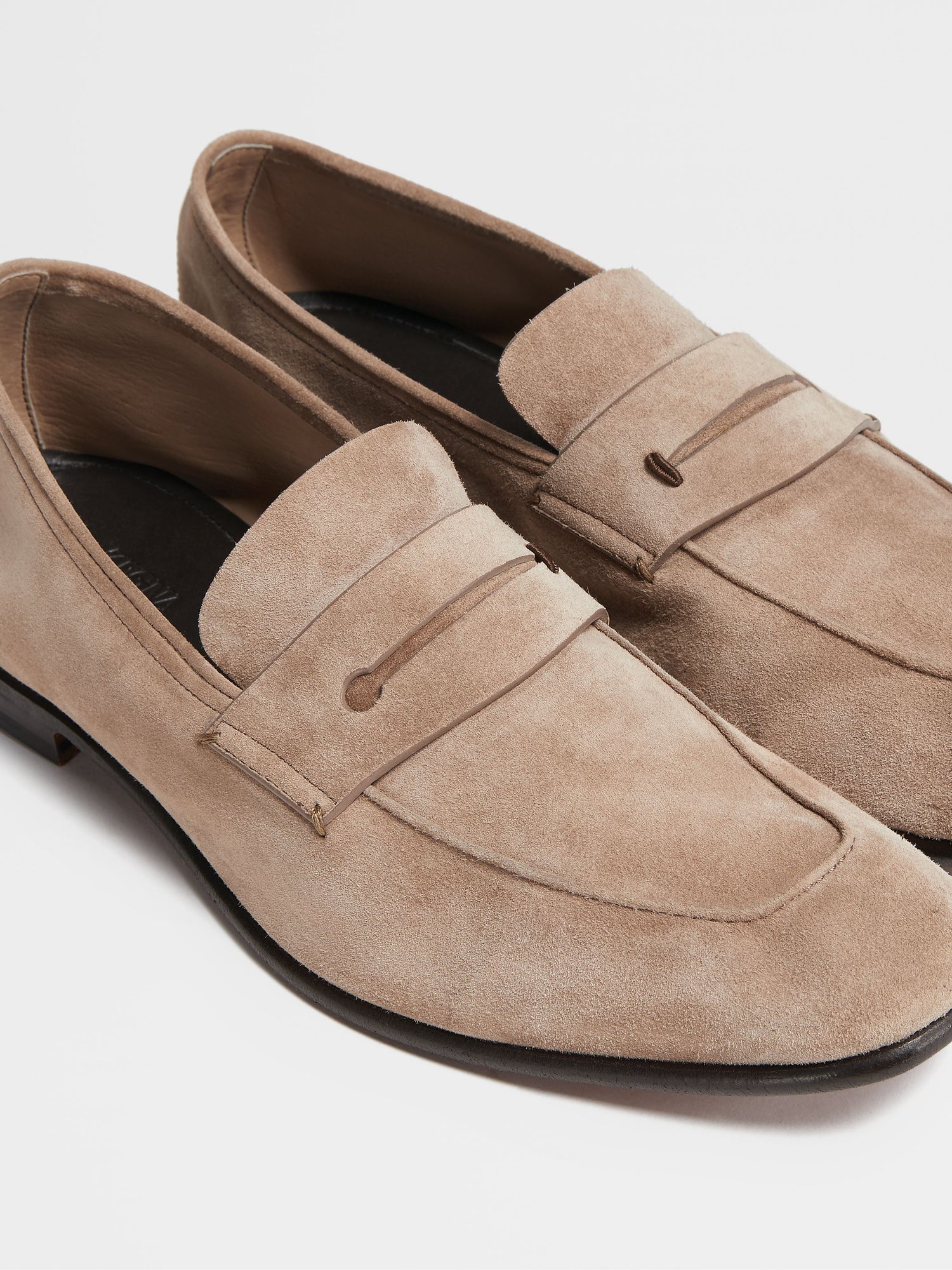 Beige Suede L Asola Loafers