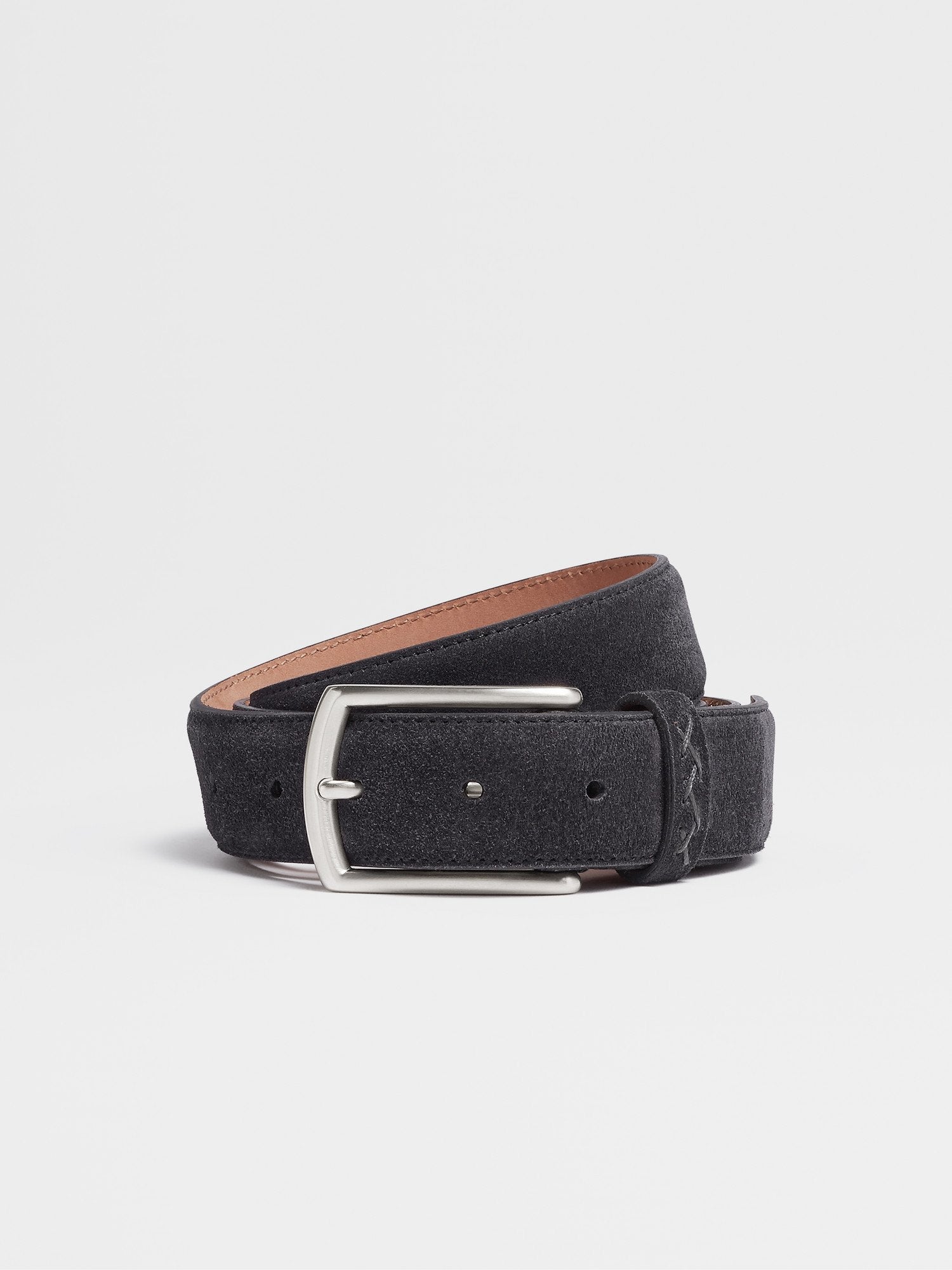 Navy Blue Suede Belt