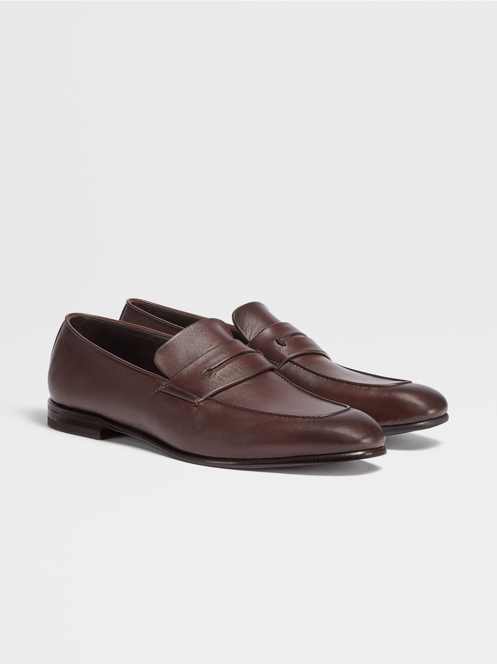 Dark Brown Leather L Asola Loafers